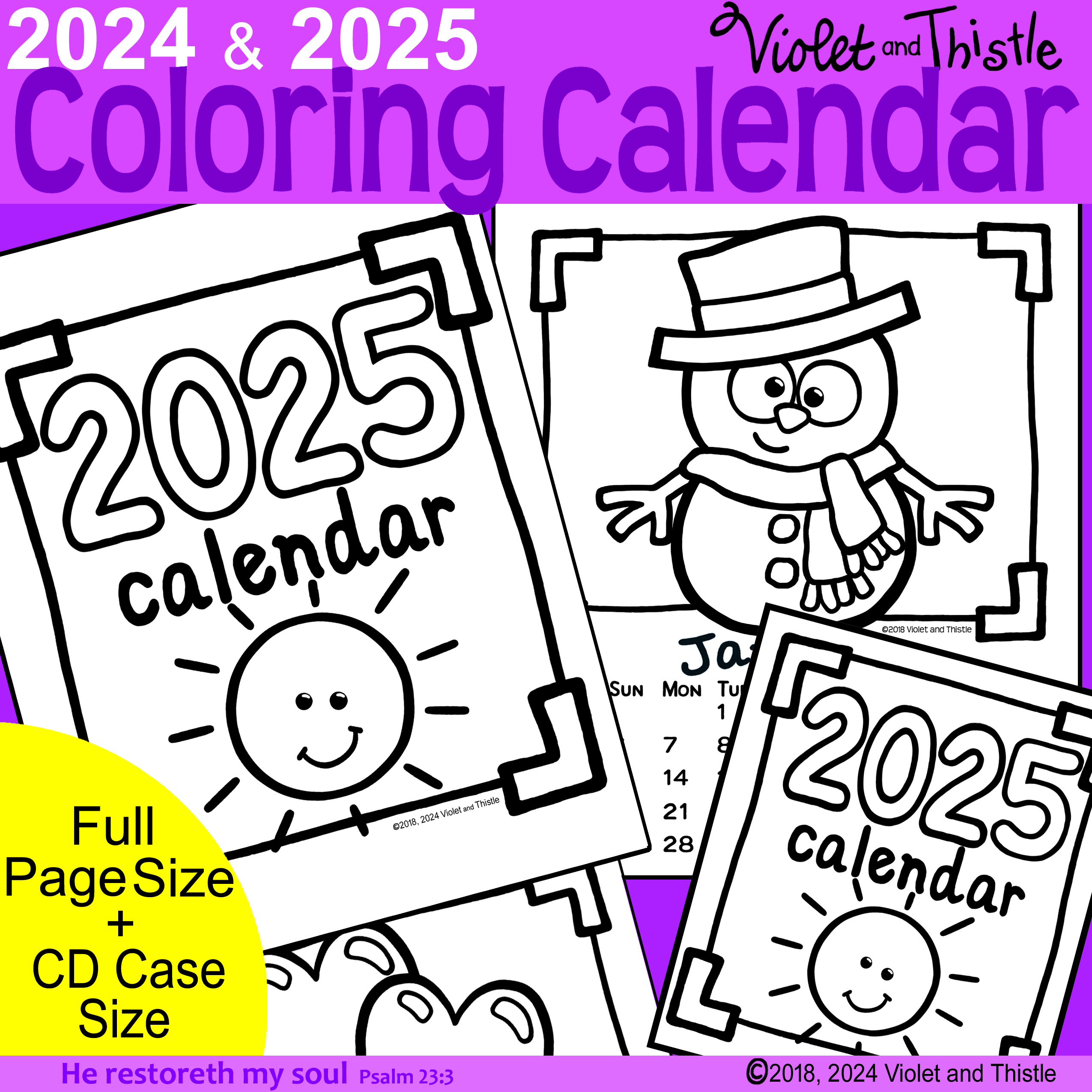 2025 And 2024 Coloring Calendar Printable To Color Parent Christmas Gift For Parent Kids Made By Teachers 2025 And 2024 Coloring Calendar Printable To Color Parent Christmas Gift For Parent Kids Made By Teachers