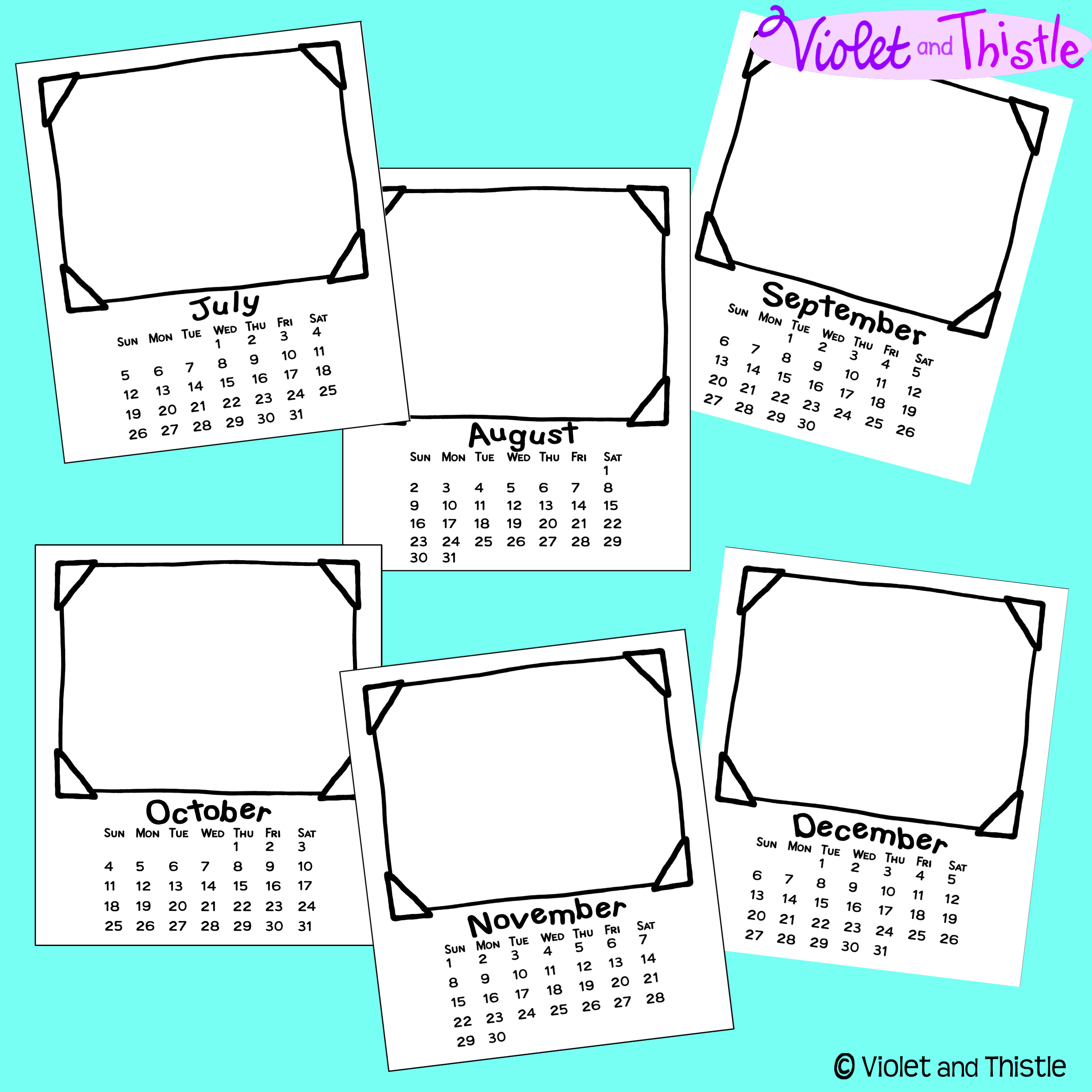 Mini Calendar 2025 Printable