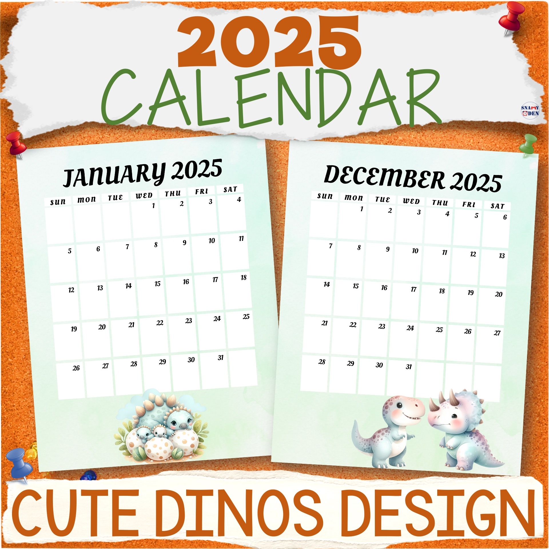 Cute Calendars 2025 Printable