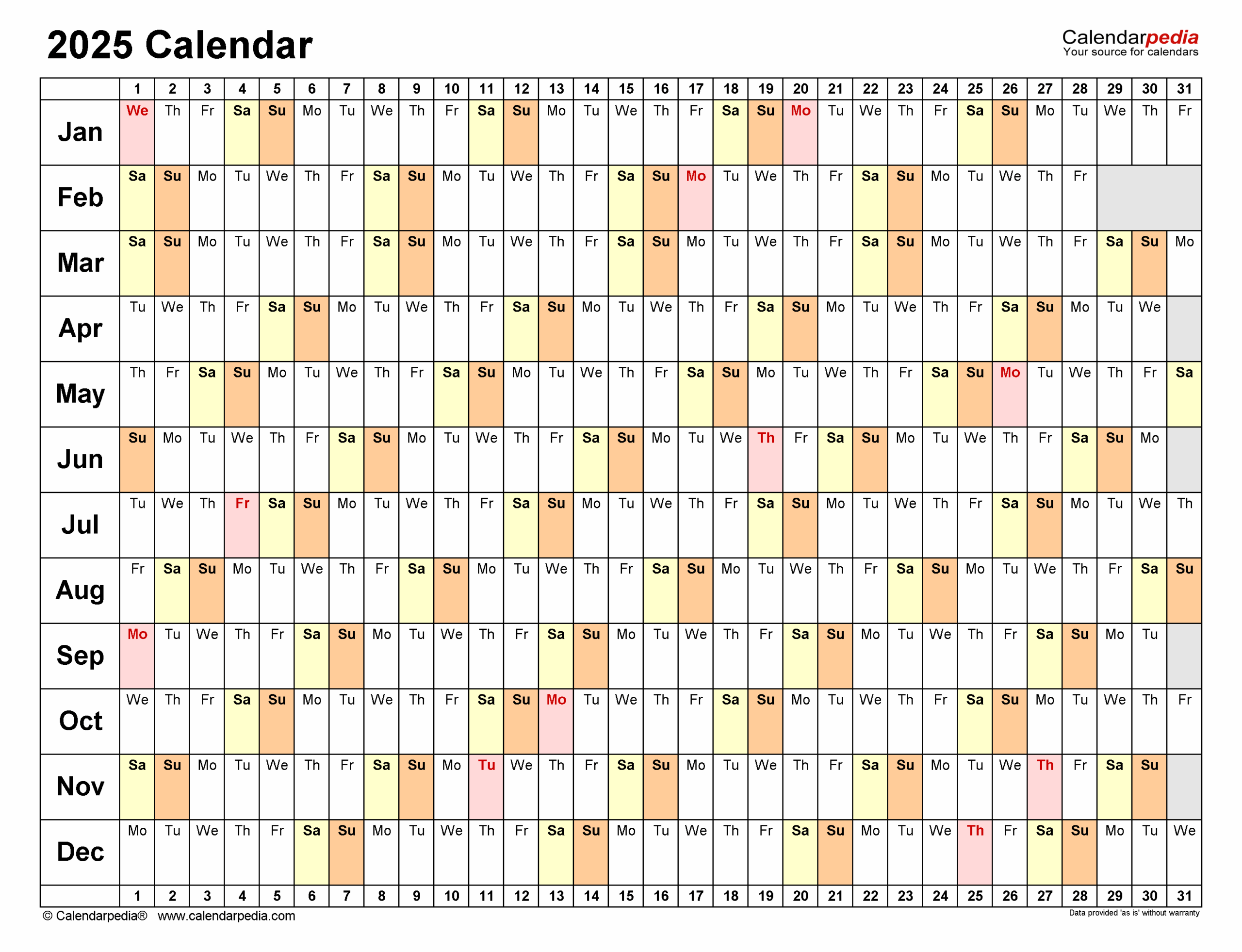 2025 Calendar Free Printable PDF Templates Calendarpedia 2025 Calendar Free Printable PDF Templates Calendarpedia