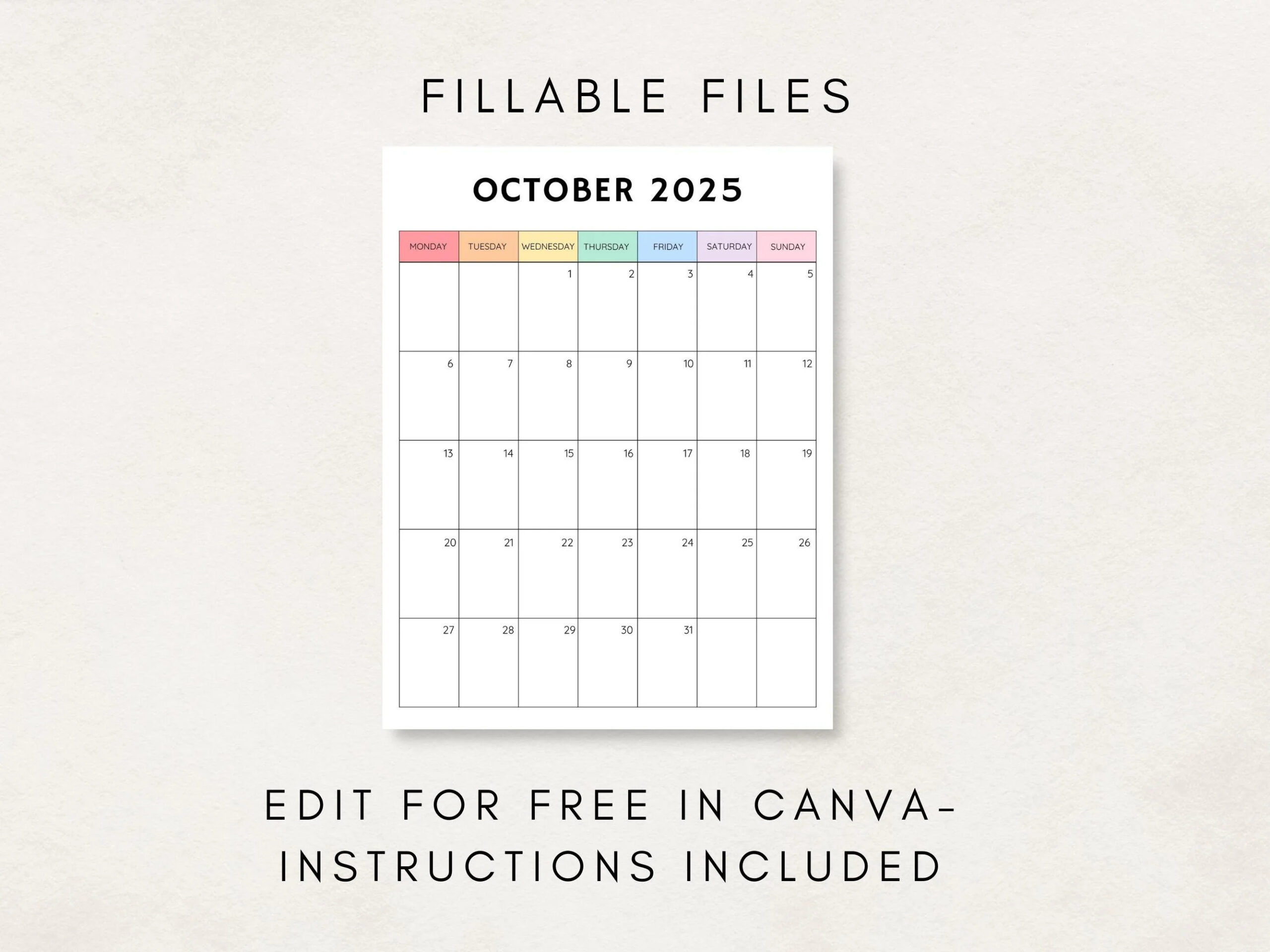 Calendar Printable 2025 Tumblr
