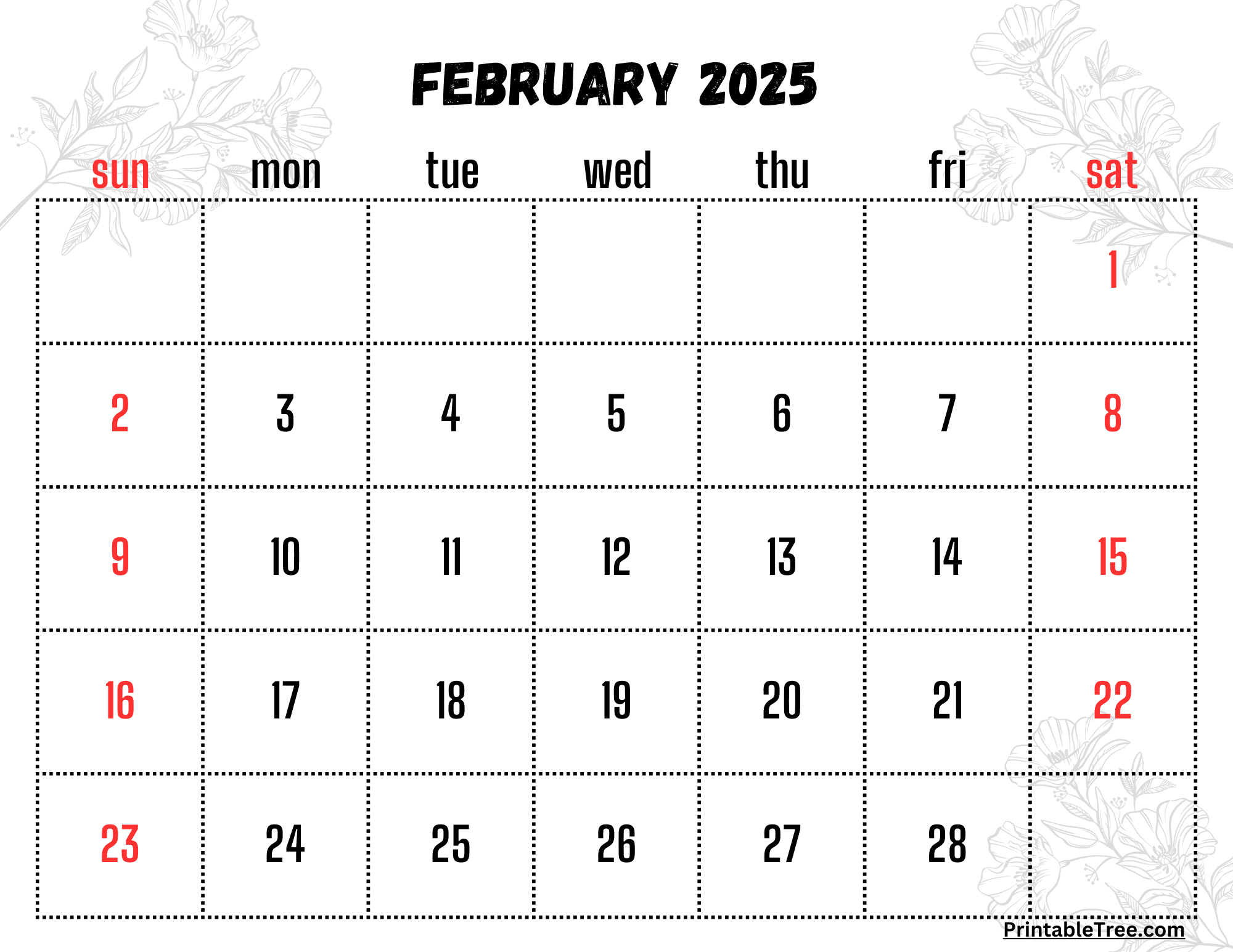 2025 Calendar Printable PDF With Holidays Template Free
