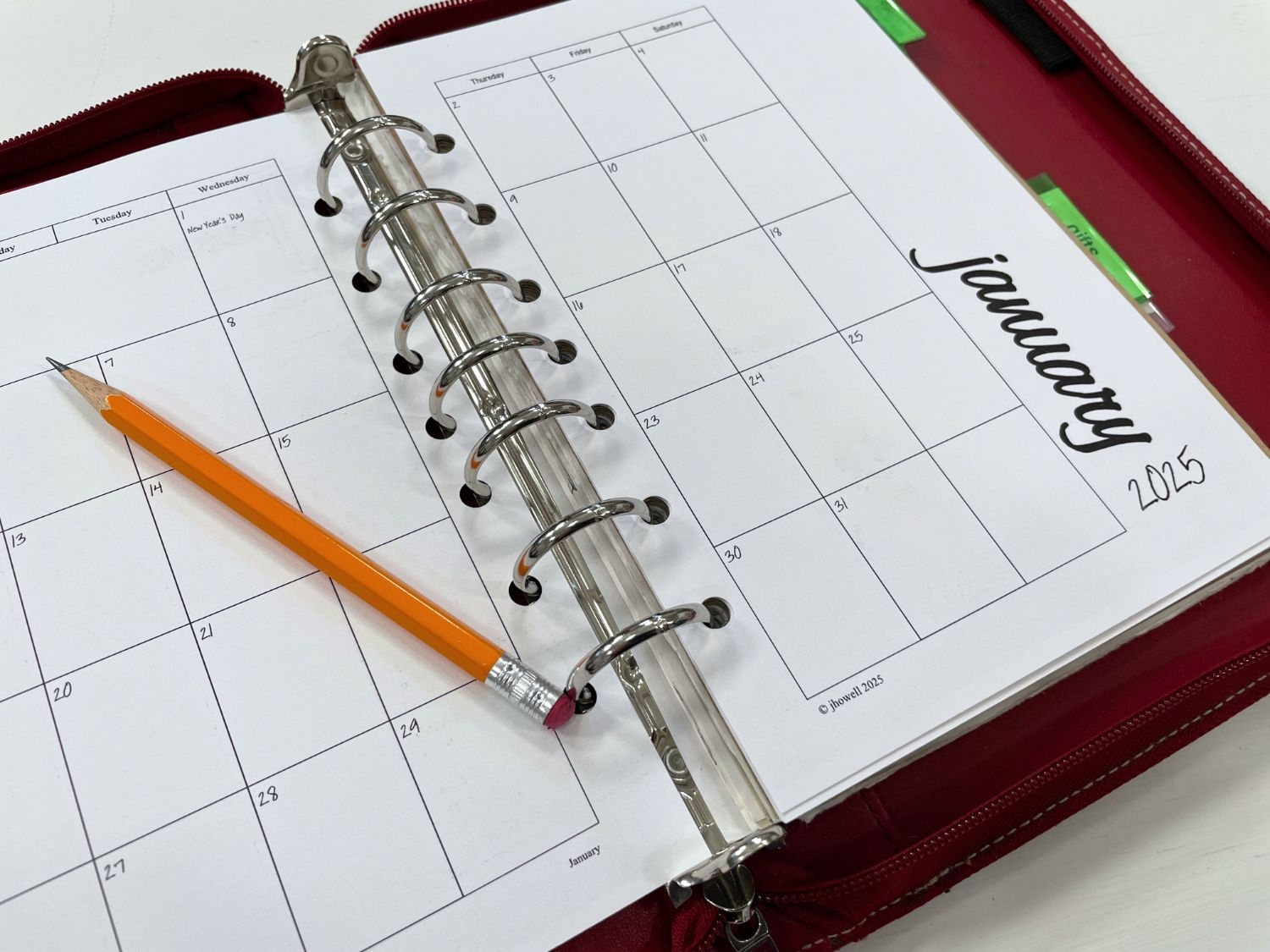 2025 Planner Calendar PDF Printable You Make It Simple
