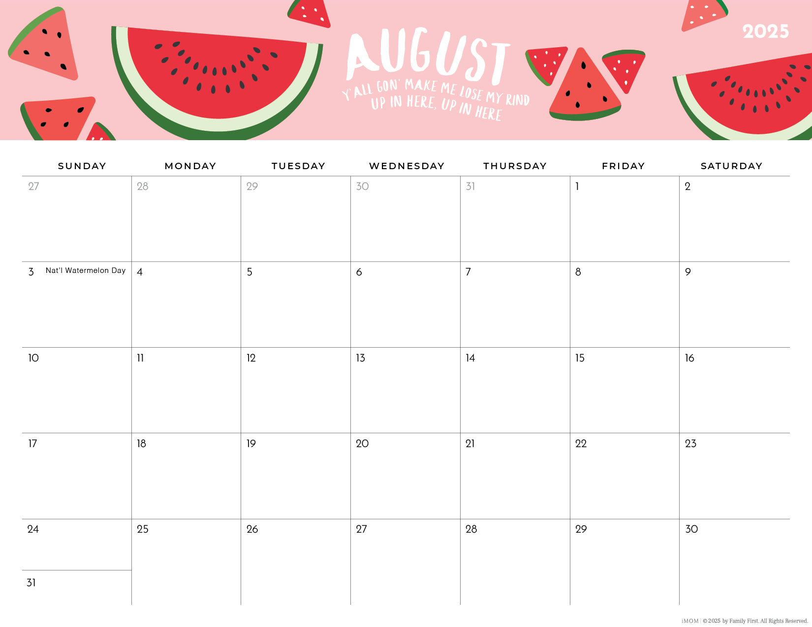 2025 Printable Calendars Free Printable Calendar Designs IMOM