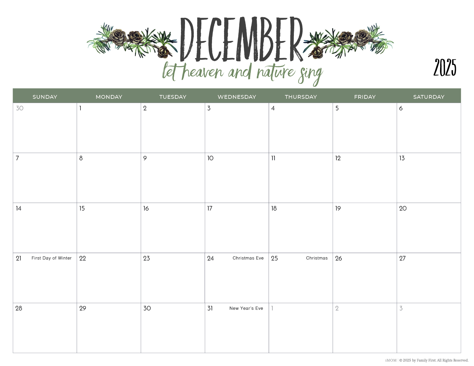 2025 Printable Calendars2025 2026 Printable Calendars For Moms IMOM 2025 Printable Calendars2025 2026 Printable Calendars For Moms IMOM