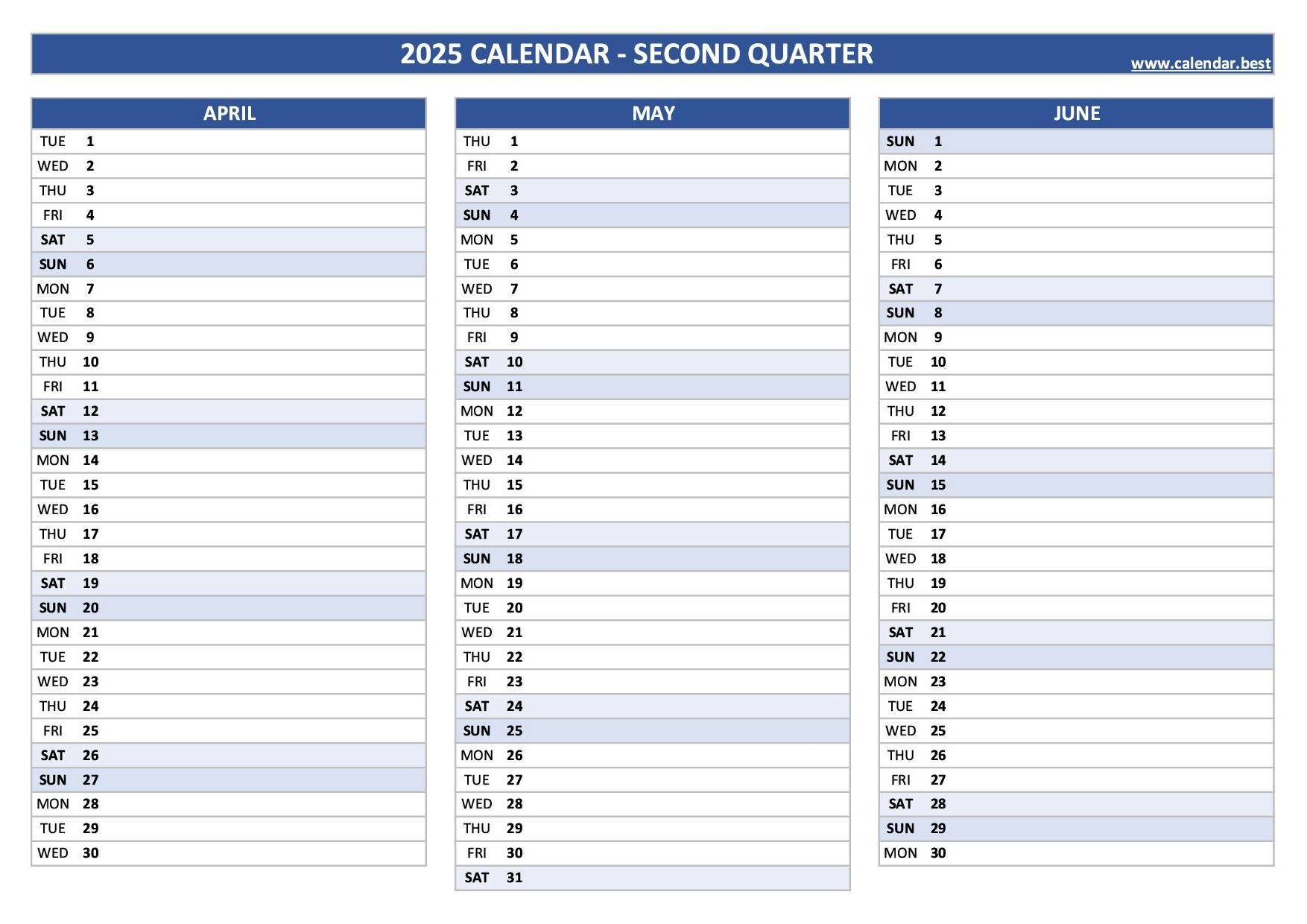 Printable Calendar 2025