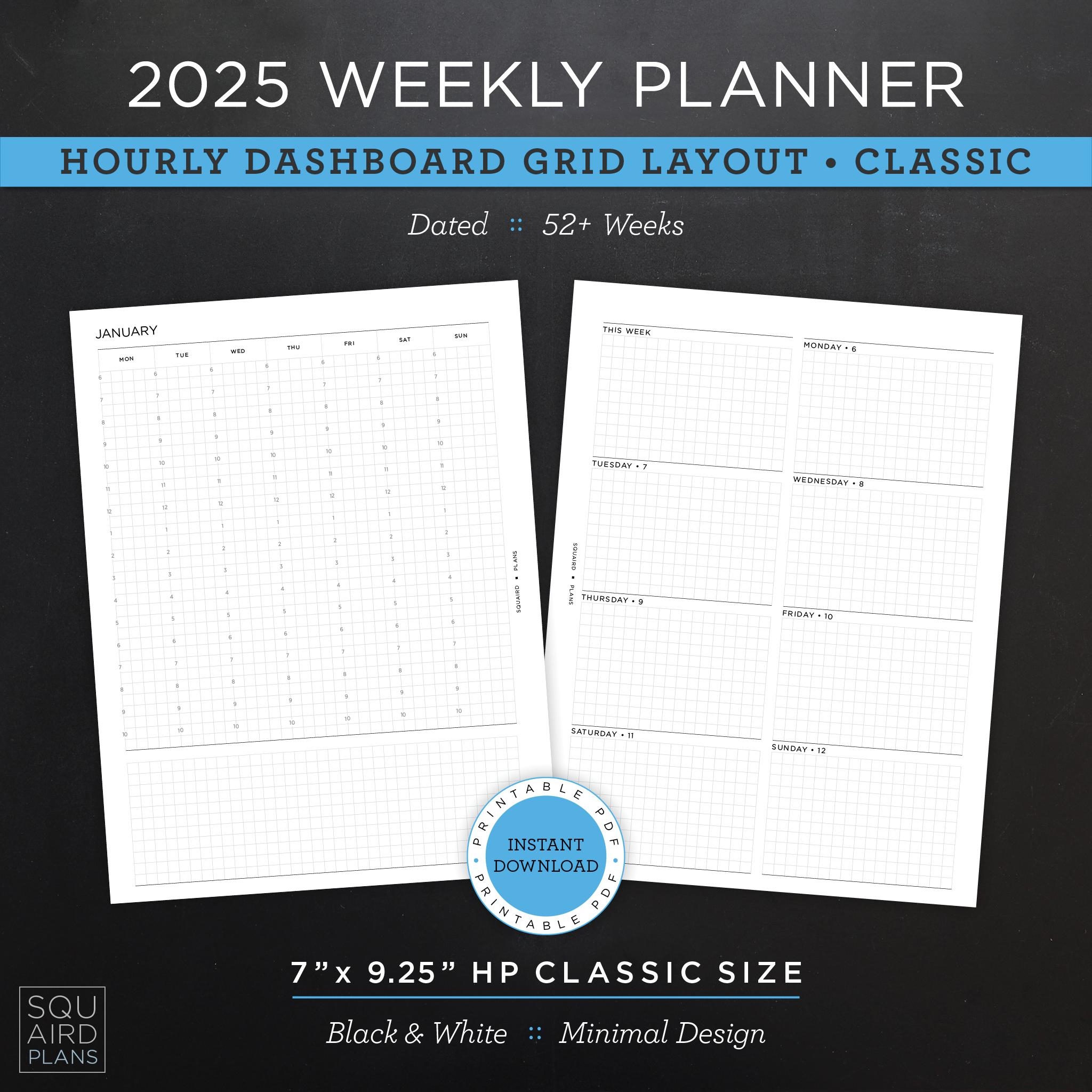 Printable Hourly Monthly Calendar 2025 Printable Hourly Monthly Calendar 2025