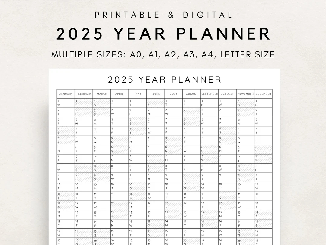 Printable Poster Calendar 2025