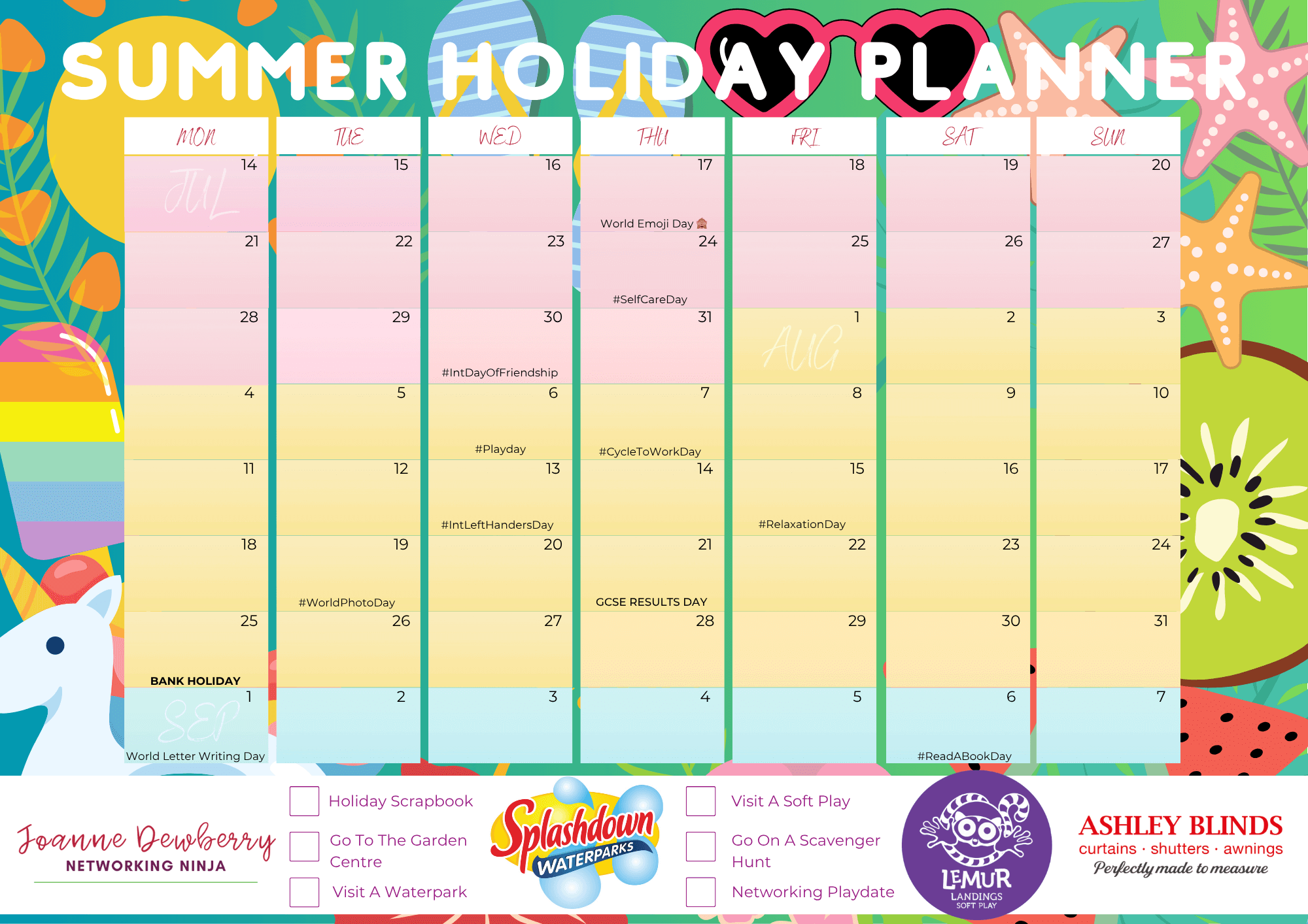 A Working Parents Summer Holiday Planner