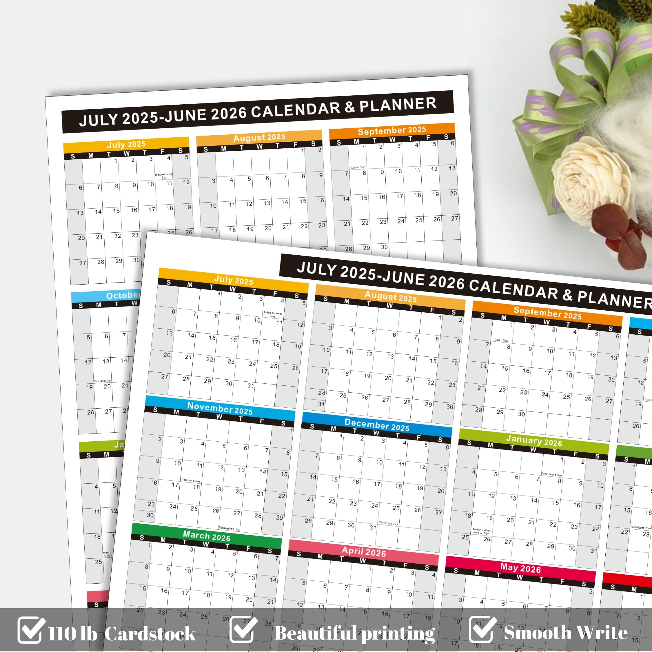 July 2025 To June 2026 Year Calendar Printable