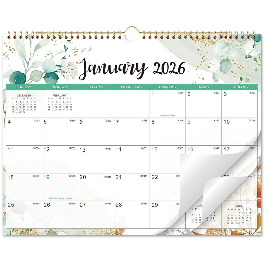 Amazon 2026 Calendar Wall Calendar 2026 From August 2025 To December 2026 11 6 x14 8 Wall Calendar 17 Months With Large Blocks For Writing Beautiful Design Office Products
