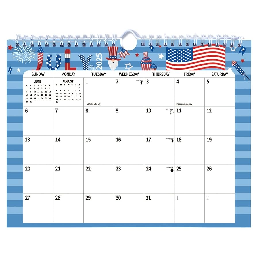 Amazon 2026 Wall Calendar Hanging Spiral Calendar Calendar Wall Paper From July 2025 December 2026 Thick 11 X8 5 Spiral Bound Blocks For Easy Planning Fridge Desk Colorful Monthly Doodle Designs Office Products