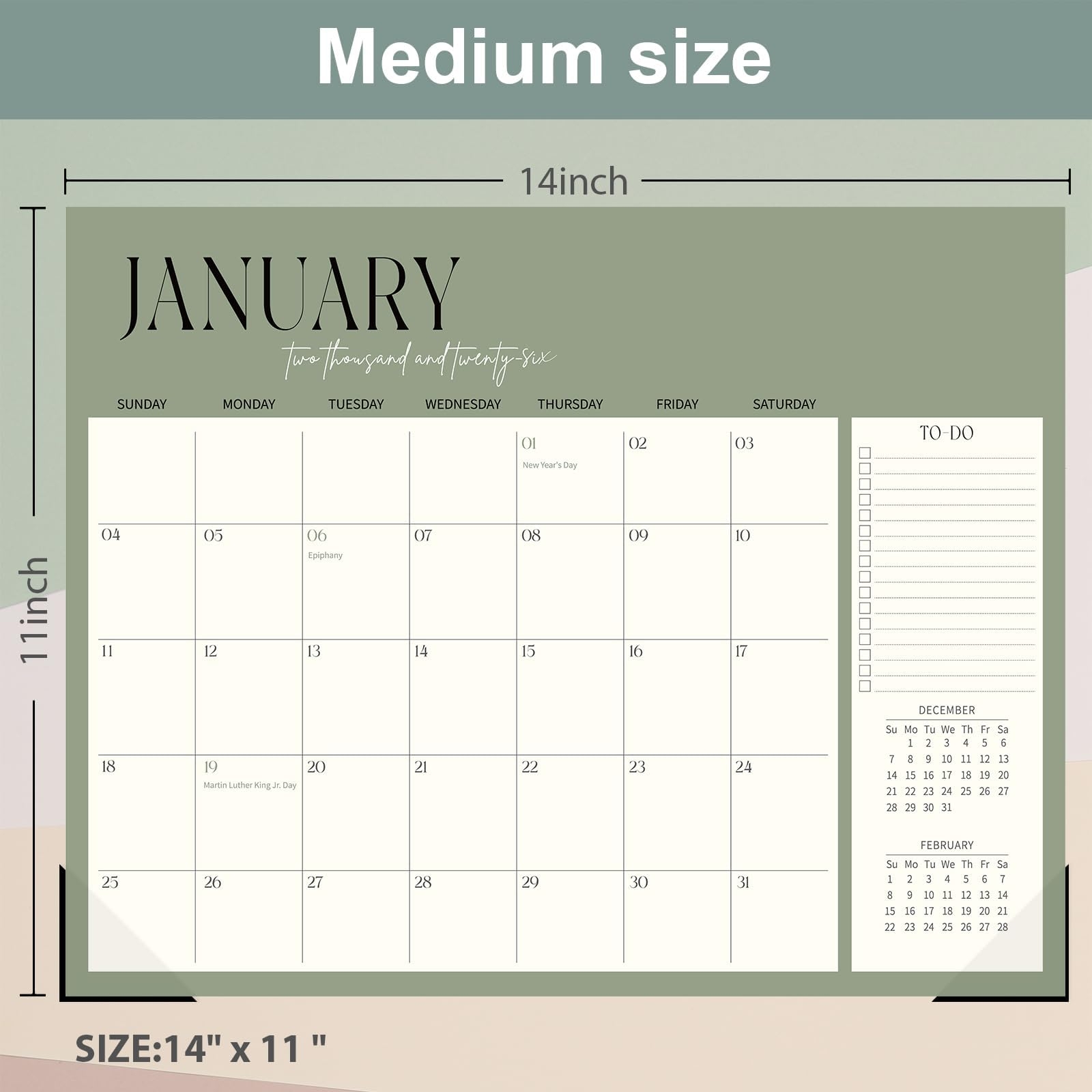 Amazon Guasslee Desk Calendar 2025 2026 19 Month School Year Desk Wall Calendar 2025 Jun 2026 Dec 2025 14 X 11 Monthly Planner With Thick Paper For Office Home School Organizing Office Products