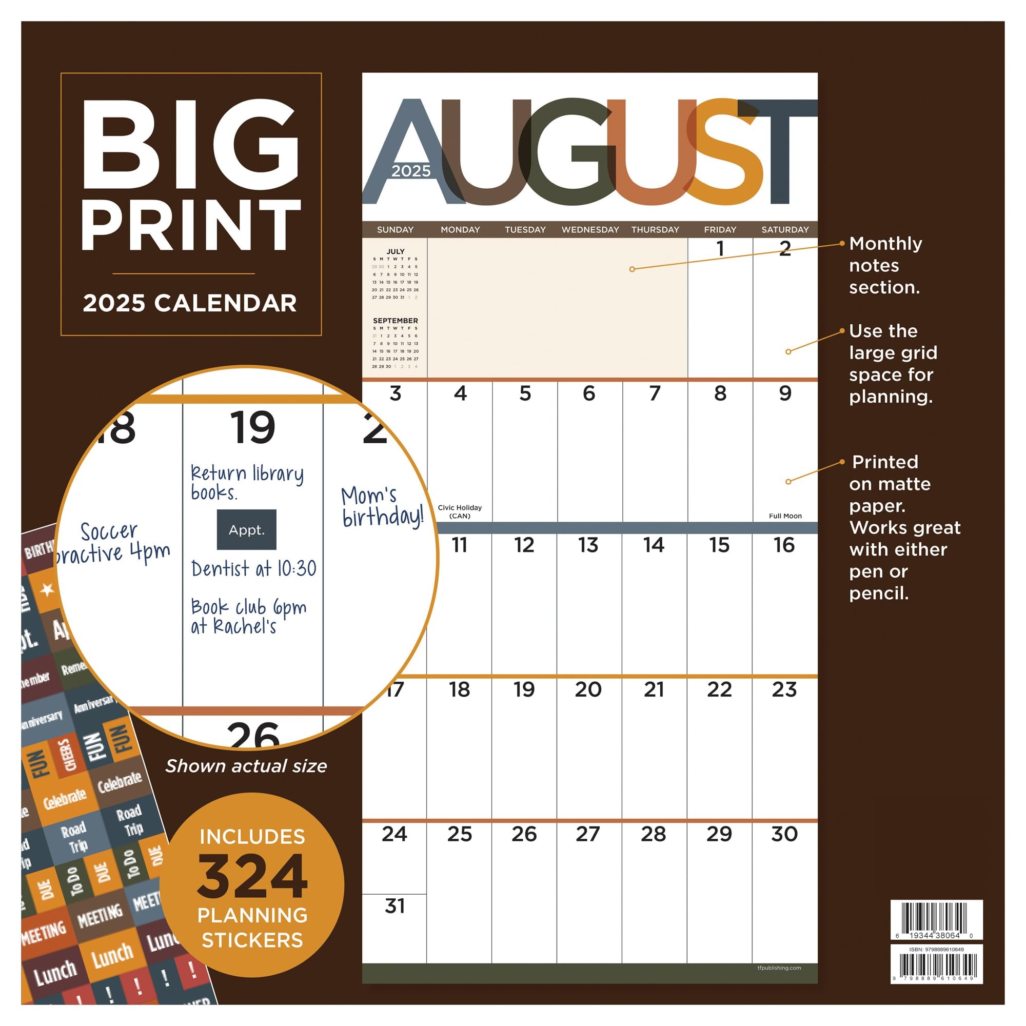 Big Printable Calendar 2025