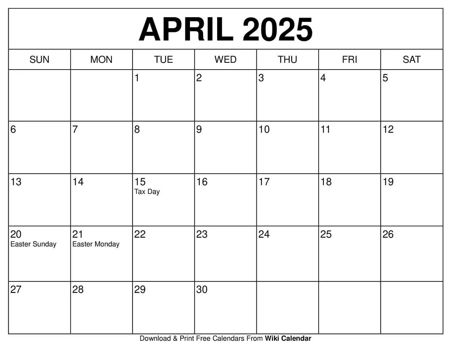 2025 Calendar Minimalist Free Printable