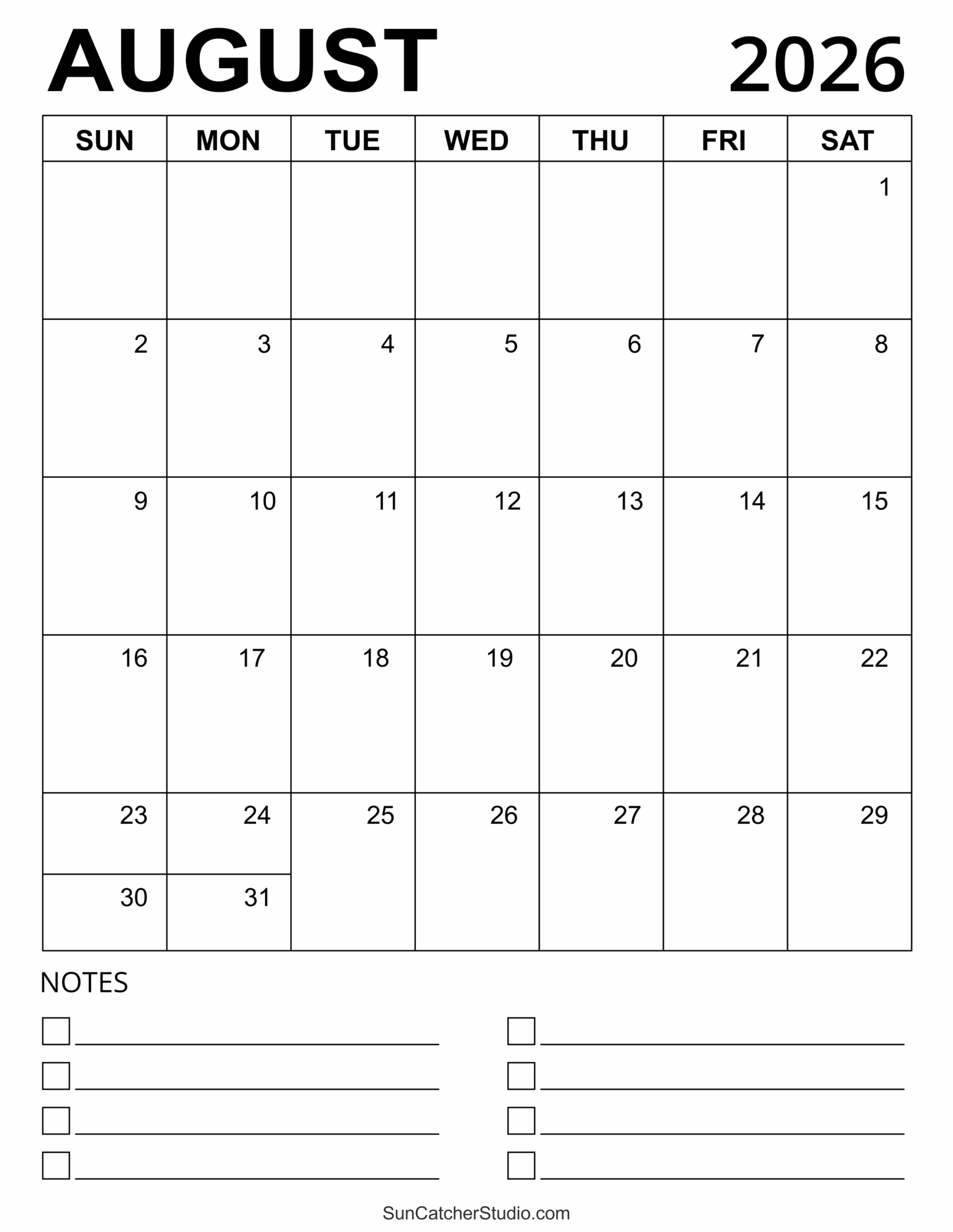 August 2026 Calendar Free Printable Free Printables Monograms Design Tools Patterns DIY Projects August 2026 Calendar Free Printable Free Printables Monograms Design Tools Patterns DIY Projects