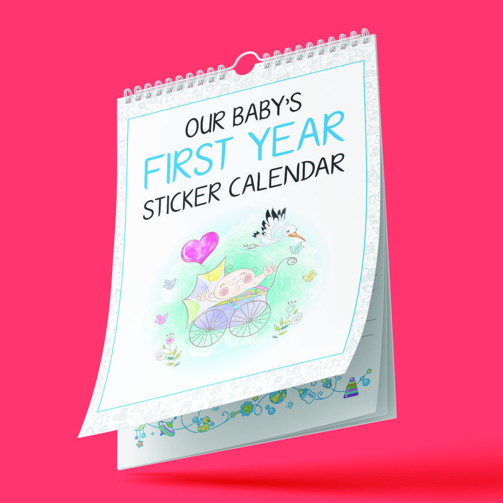 Baby First Year Calendar Blue BookMySticker Make Your Custom Stickers And Labels