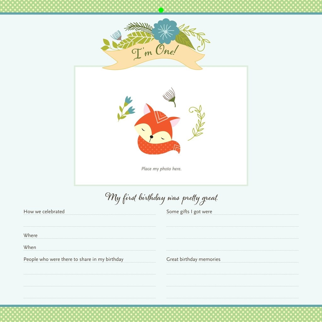Baby First Year Calendar Printable