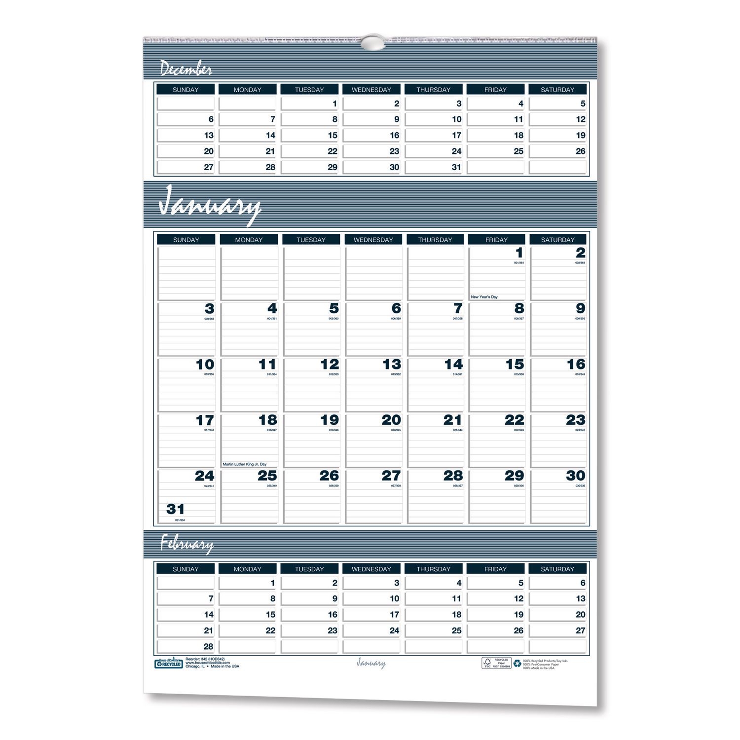 Bar Harbor Recycled Wirebound 3 Months per Page Wall Calendar 15 5 X 22 White Blue Gray 14 Month Dec 2025 To Jan 2027 Domade Inc Bar Harbor Recycled Wirebound 3 Months per Page Wall Calendar 15 5 X 22 White Blue Gray 14 Month Dec 2025 To Jan 2027 Domade Inc