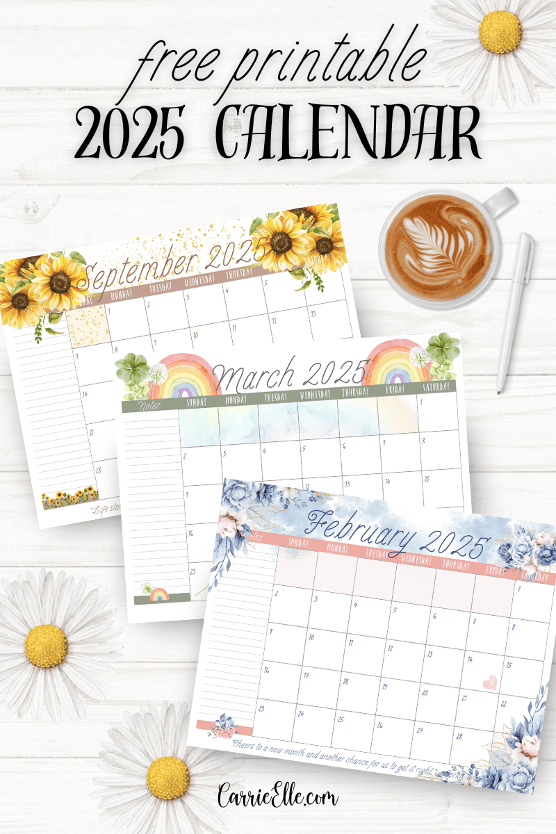 Be Ready To Bloom With Your Free Printable 2025 Floral Calendar Carrie Elle Be Ready To Bloom With Your Free Printable 2025 Floral Calendar Carrie Elle