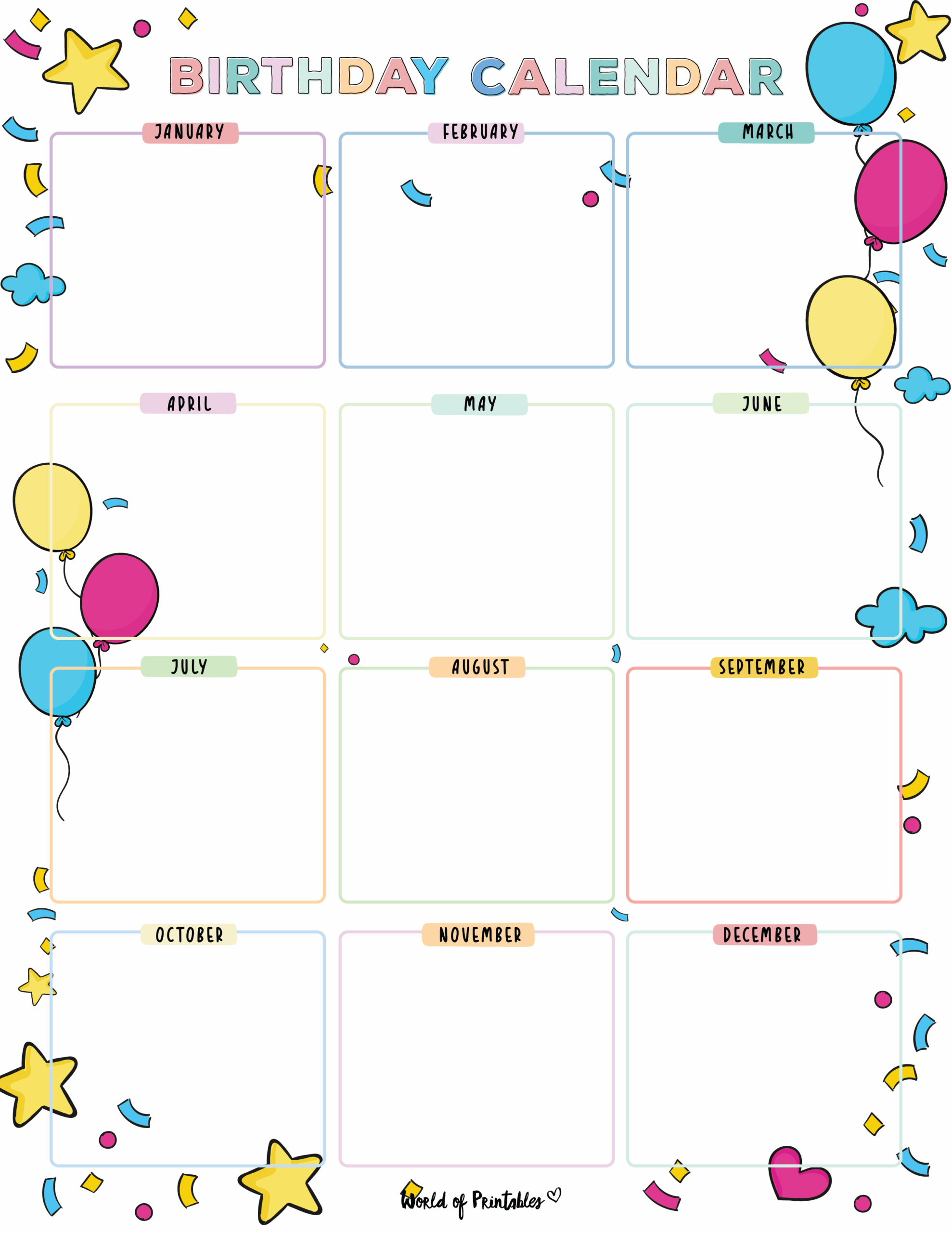 Days To Remember Calendar Printable