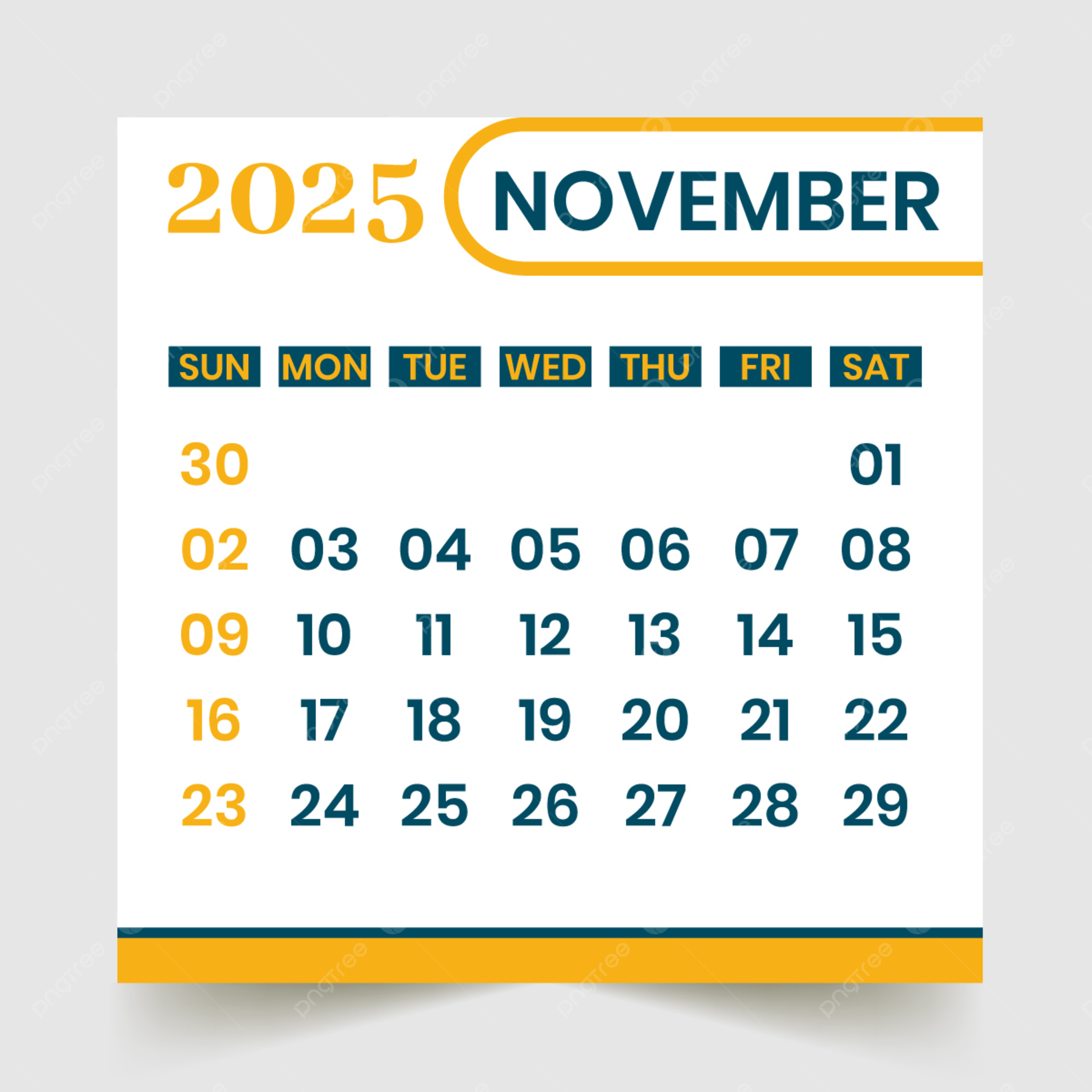 Calendar 2025 Month Of November Vector Template Download On Pngtree Calendar 2025 Month Of November Vector Template Download On Pngtree