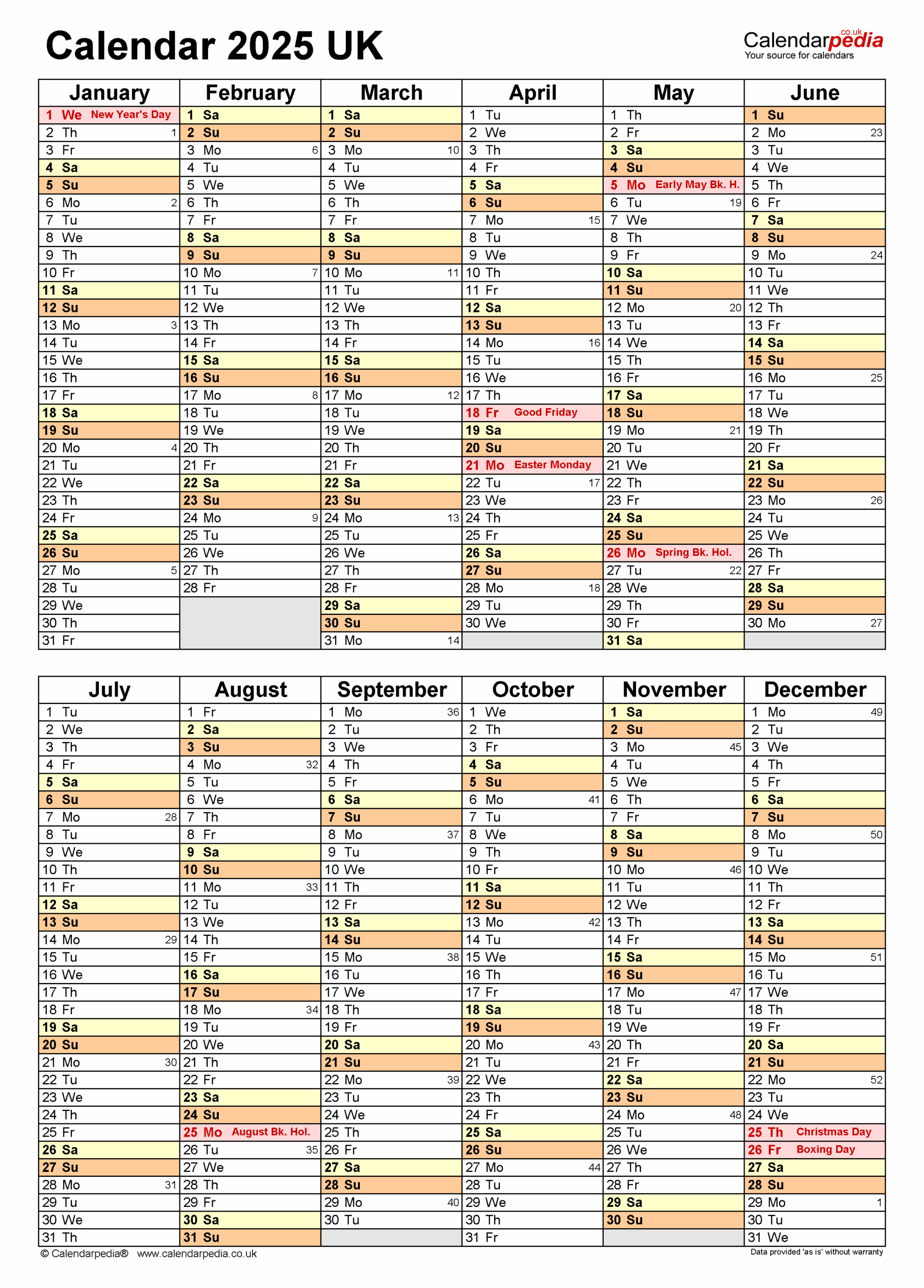 Printable Calendar For A5 2025