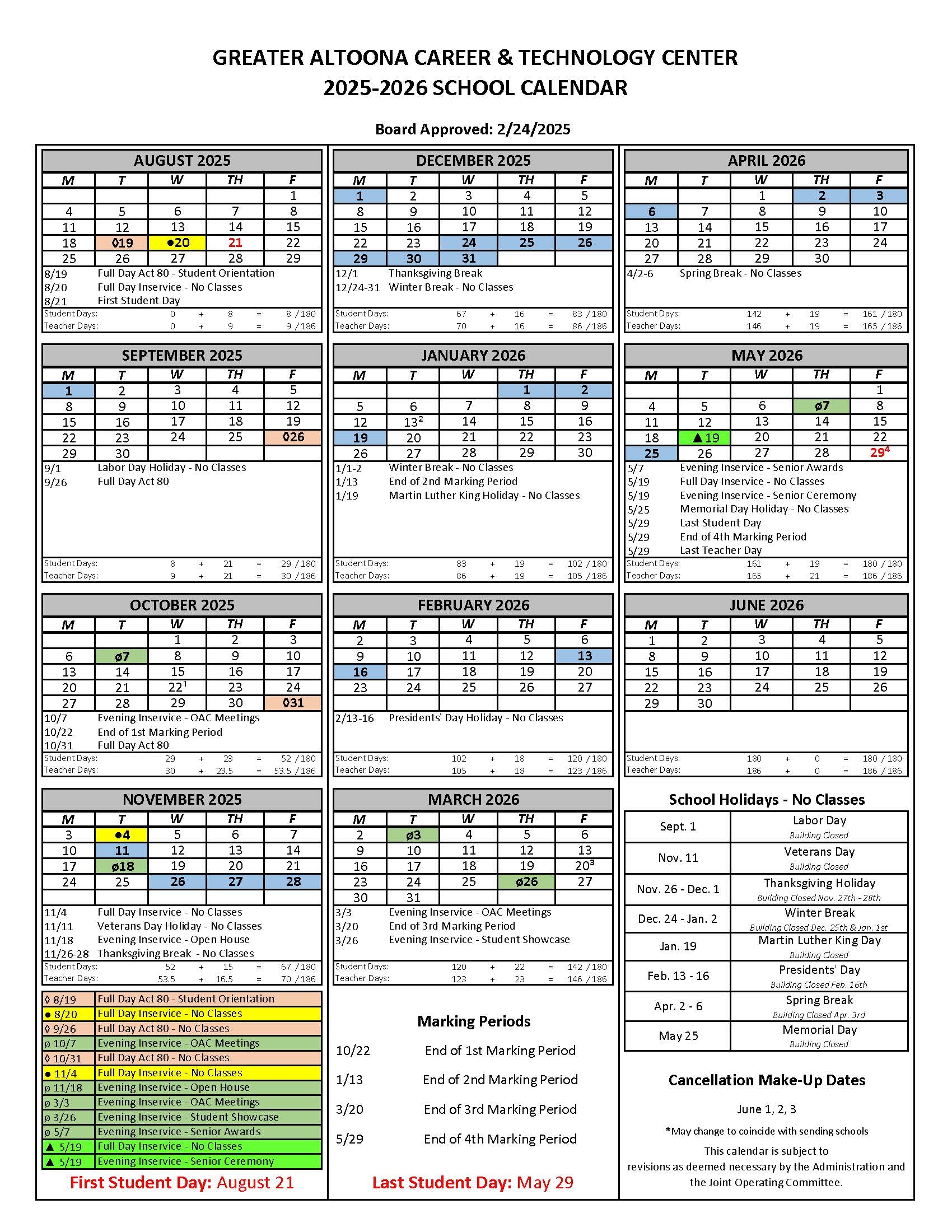 Calendar Greater Altoona CTC Calendar Greater Altoona CTC