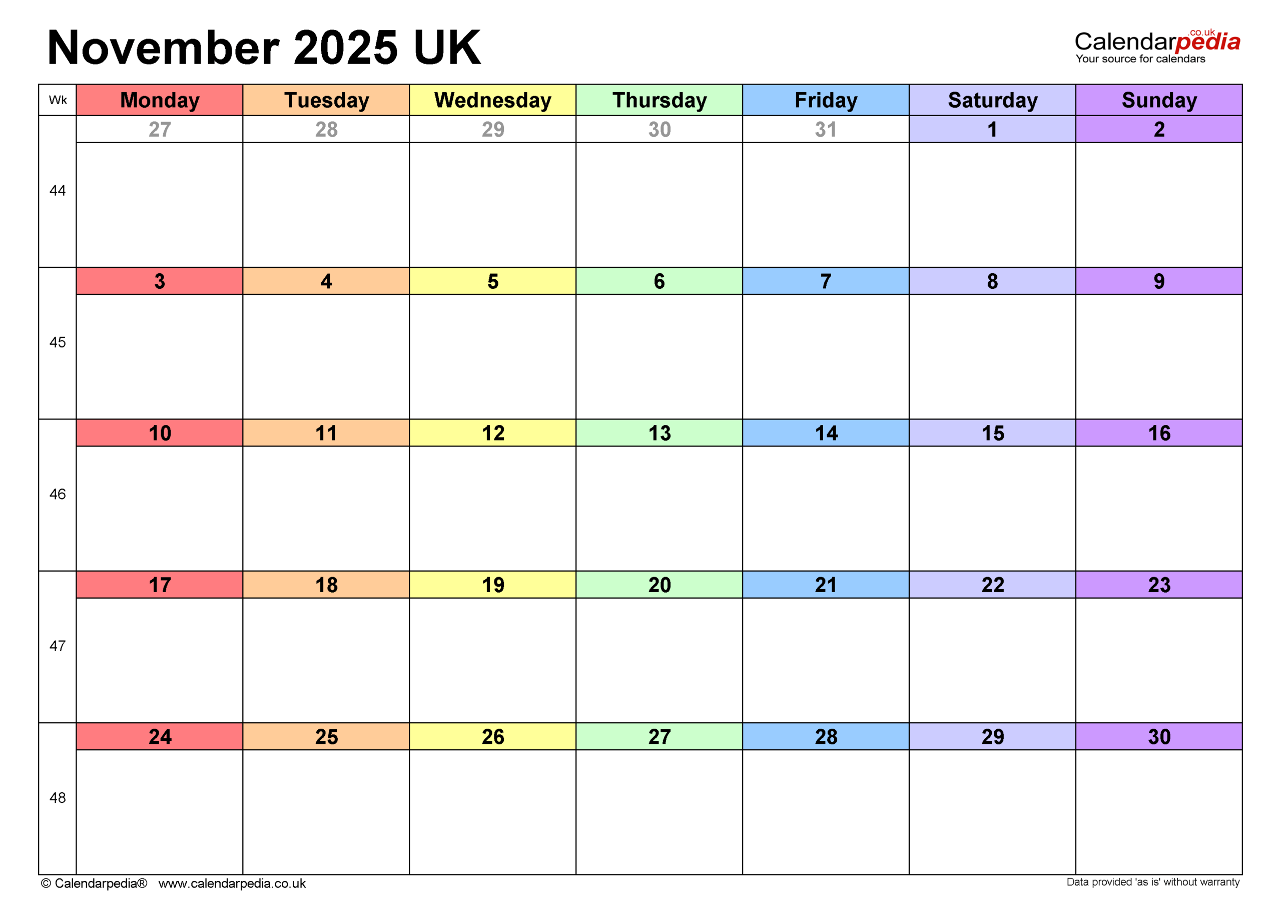 Calendar November 2025 UK With PDF Excel And Word Templates Calendar November 2025 UK With PDF Excel And Word Templates