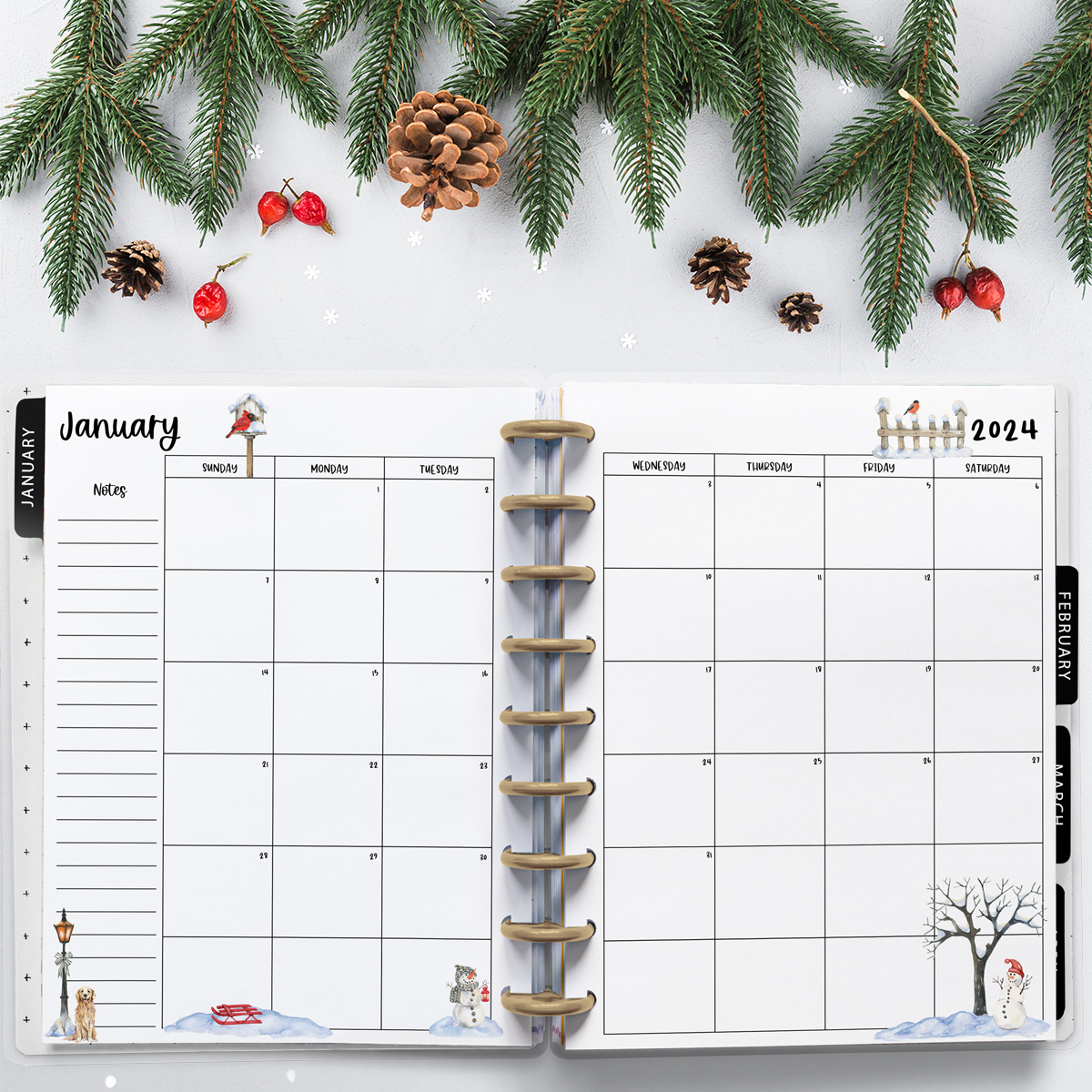 Calendar with holidays printable January Mom Envy