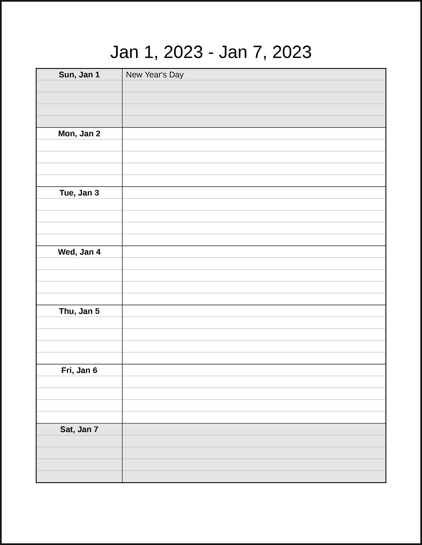 Printable Calendar With Large Blocks Empty