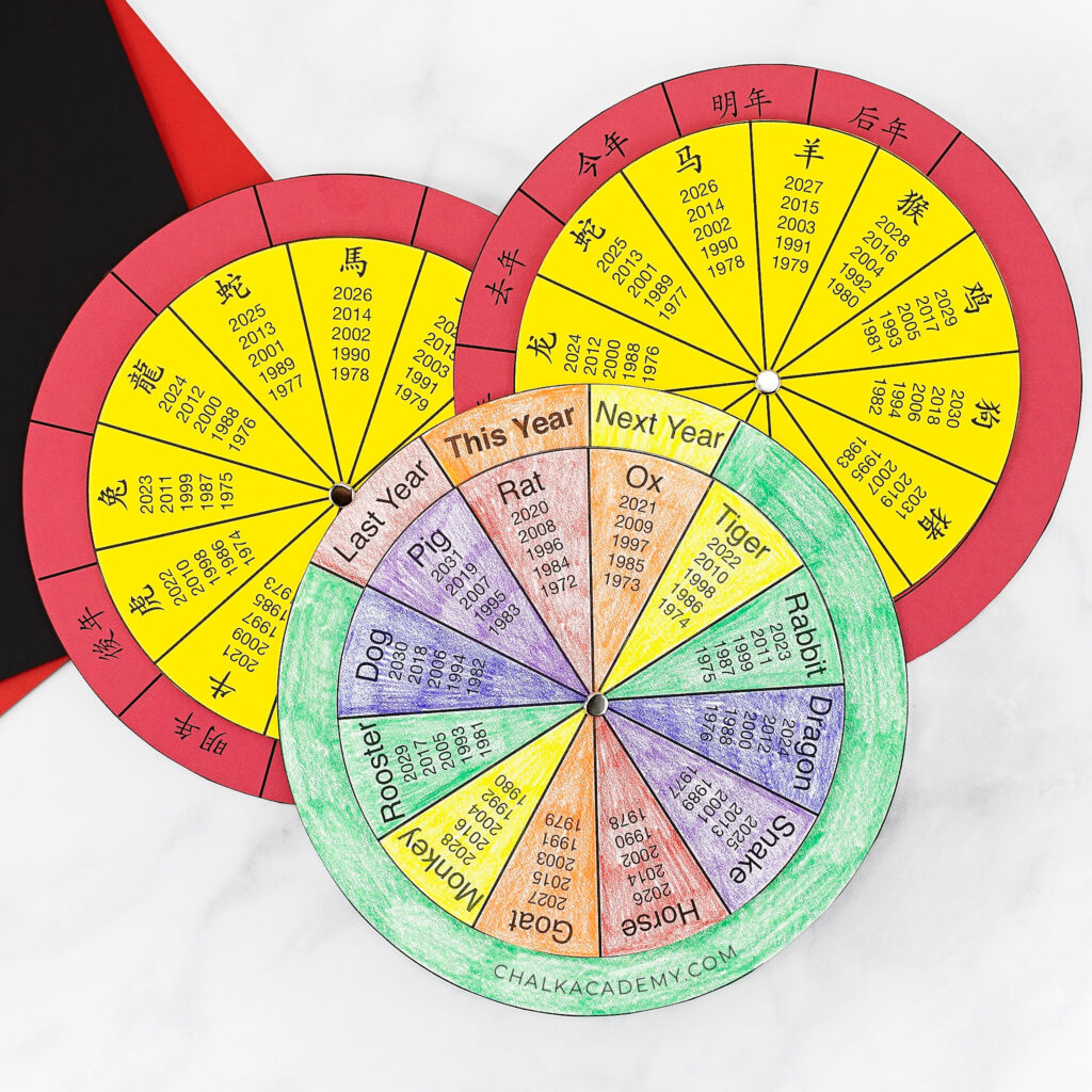 Chinese Zodiac Wheel Activities For Kids
