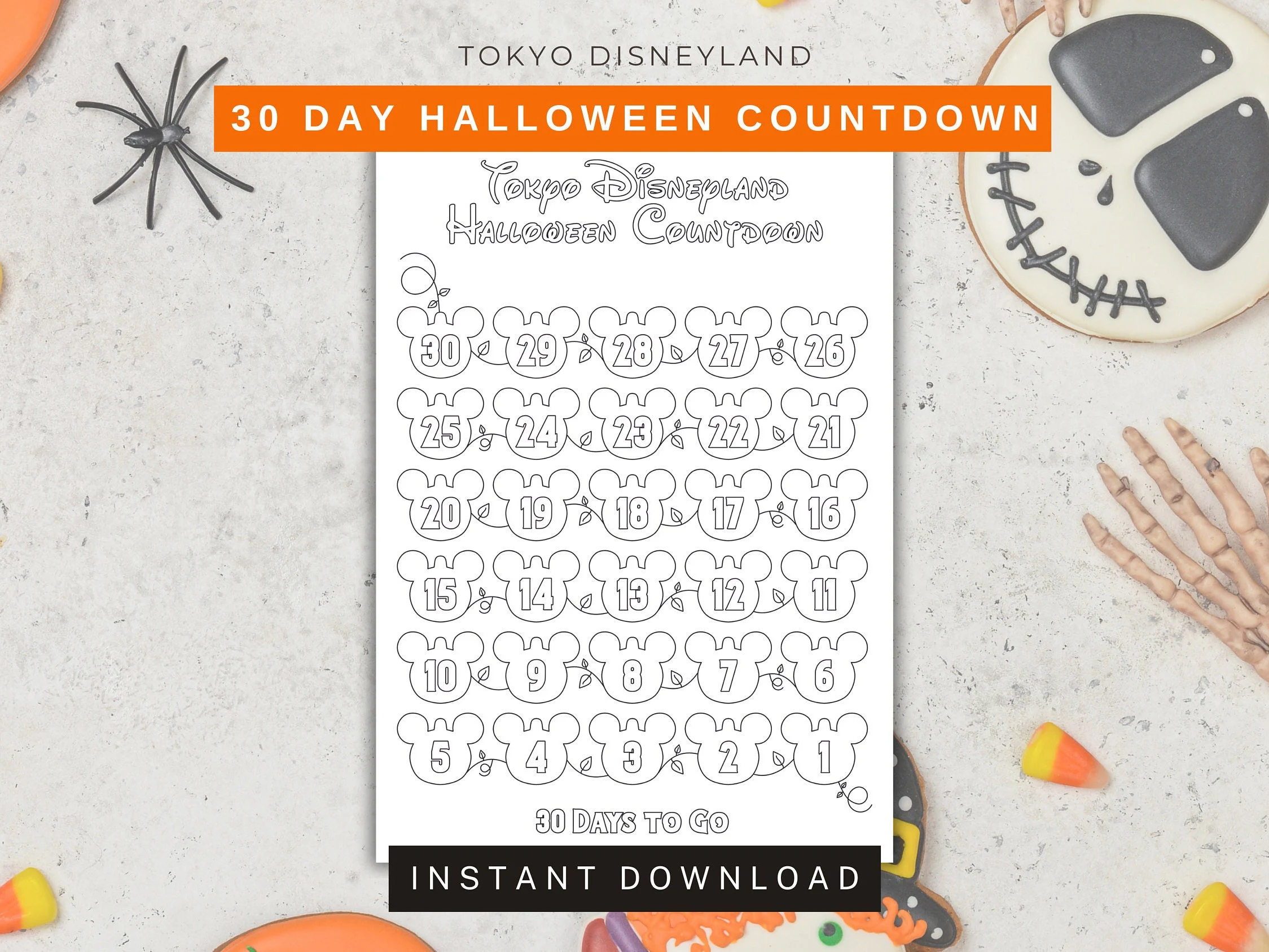 Countdown To Disneyland Halloween Etsy