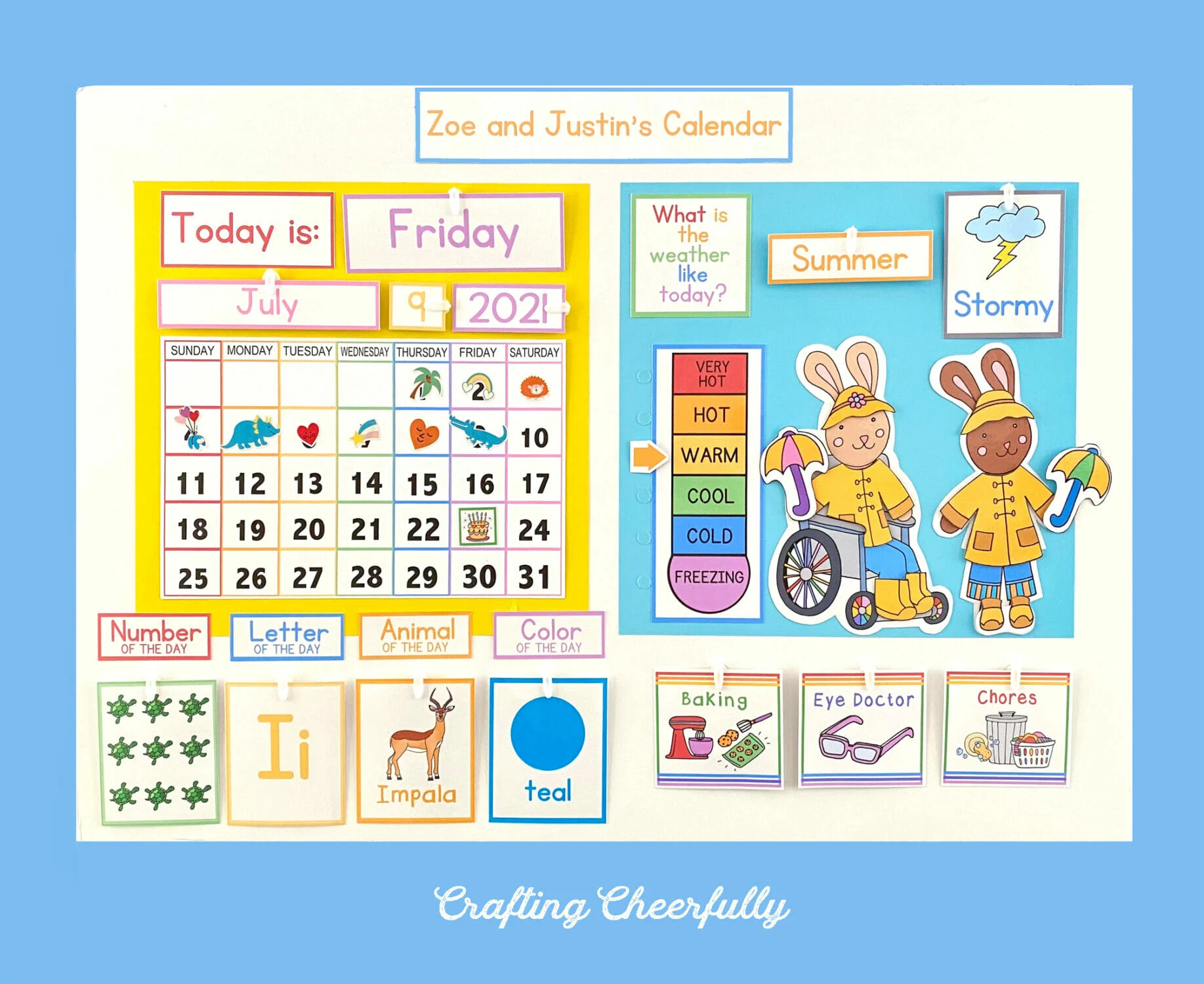 Preschool Calendar Printable