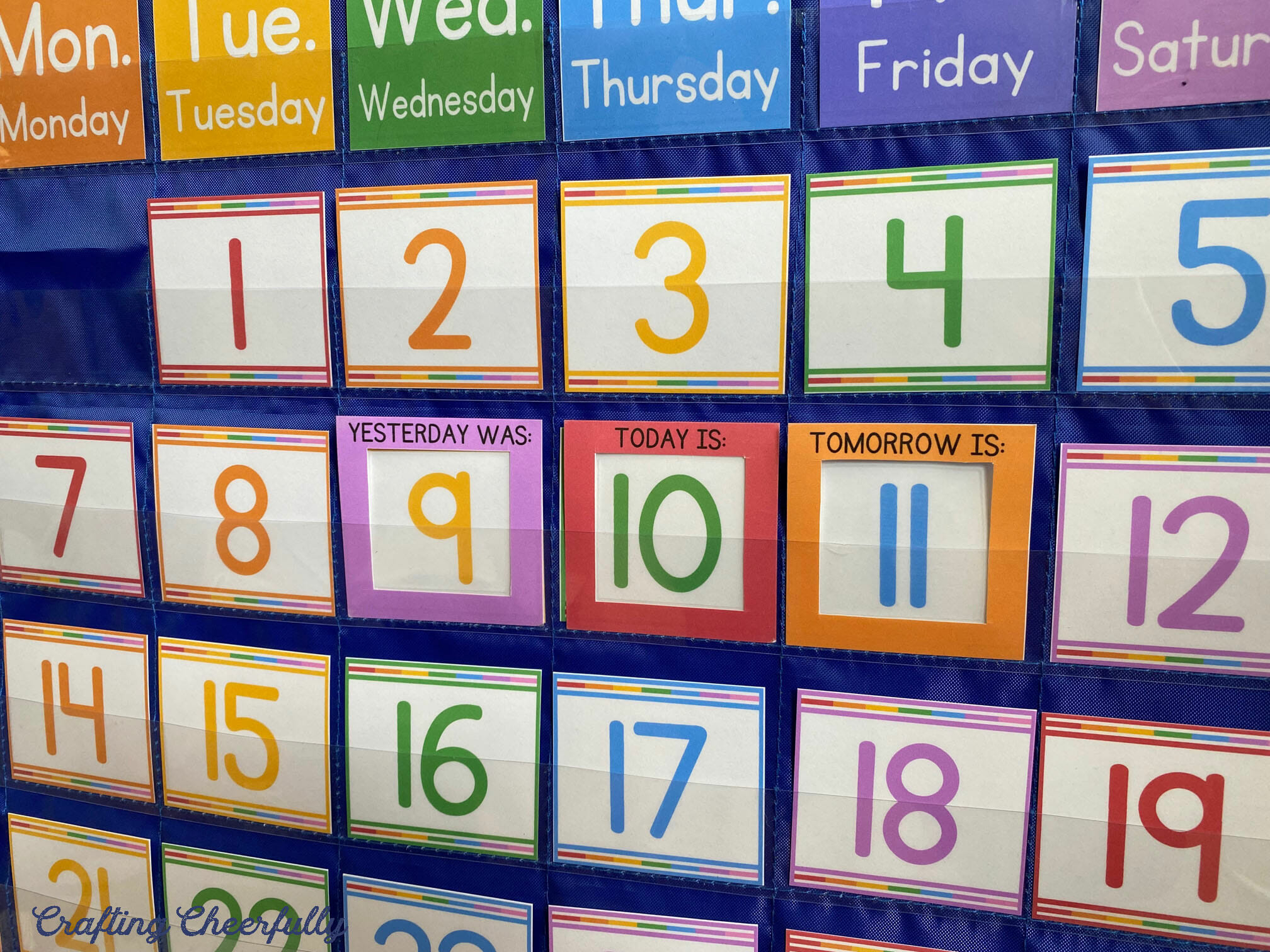 DIY Calendar Pocket Chart Crafting Cheerfully DIY Calendar Pocket Chart Crafting Cheerfully