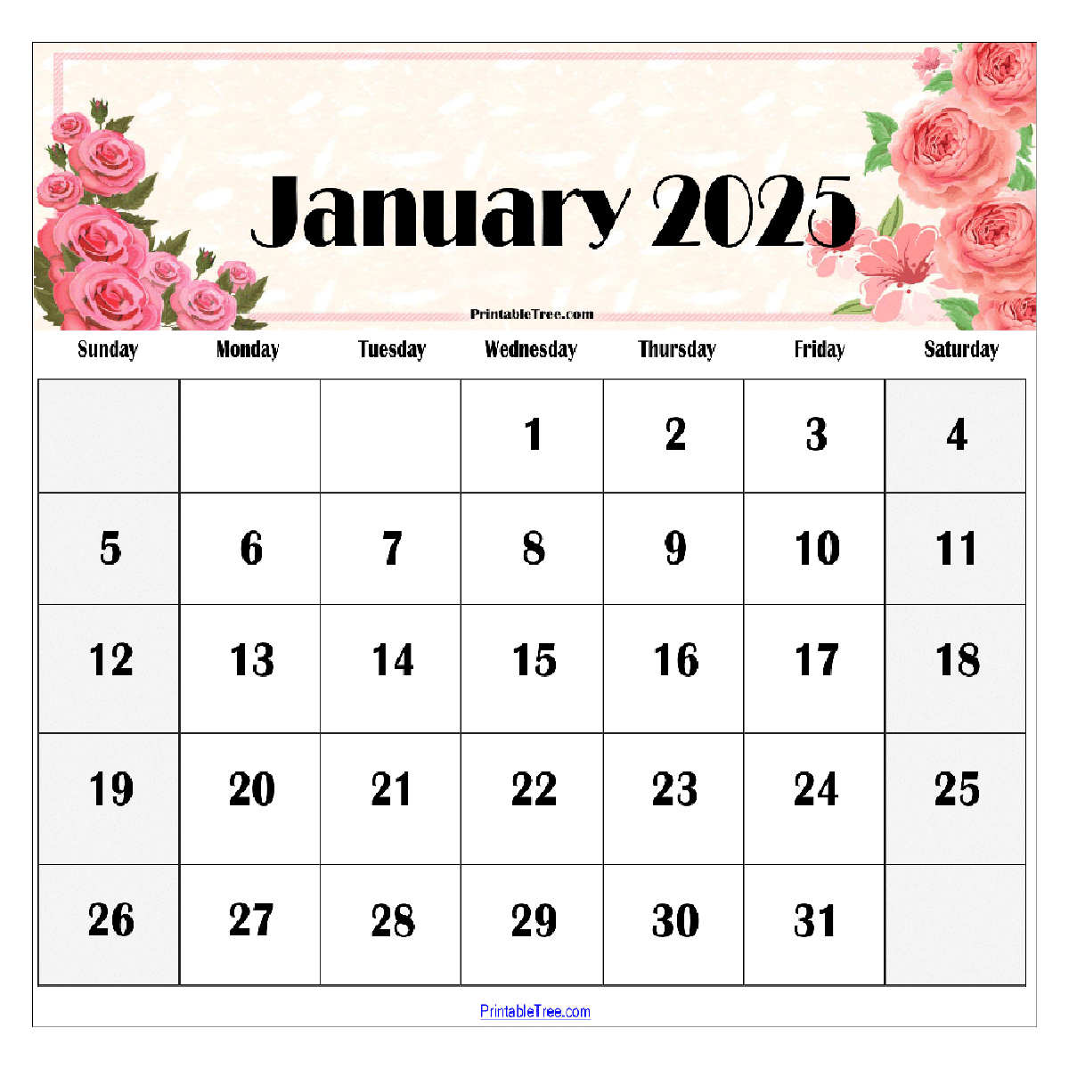 Download Free Monthly 2025 Calendar Printable PDF With Holidays Template