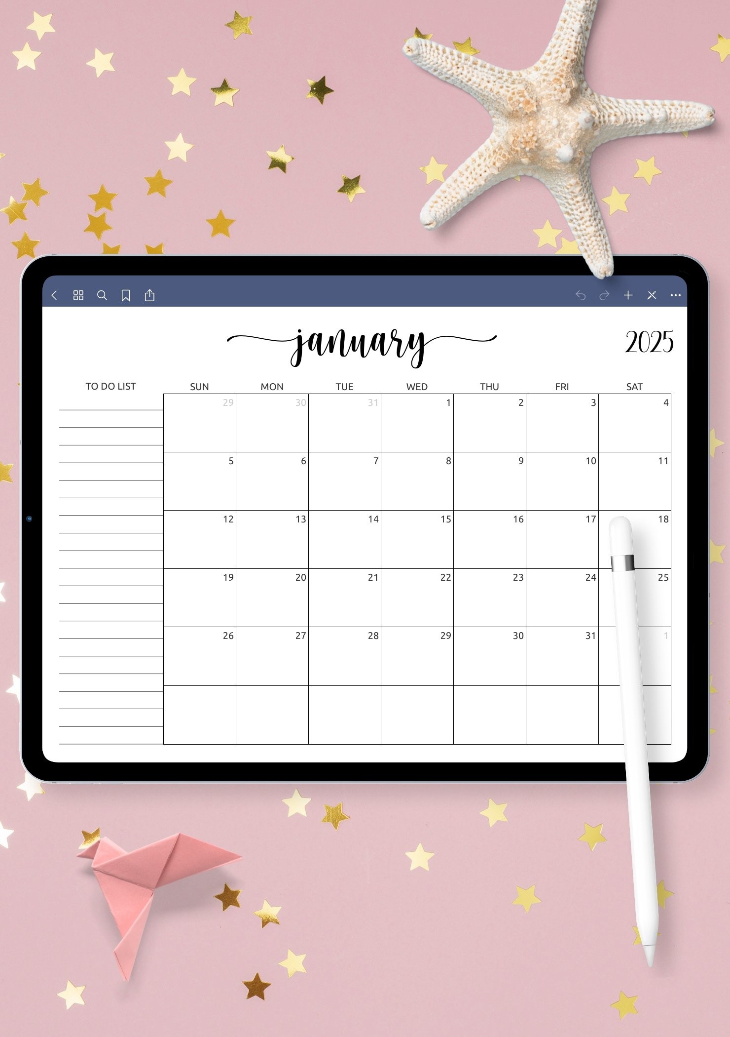 Download Printable Monthly Calendar With To Do List PDF