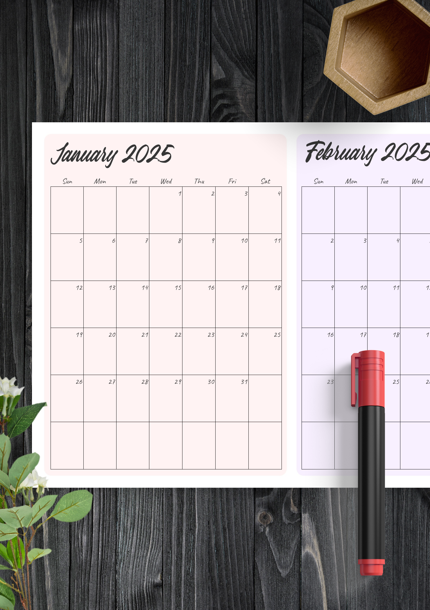 2025 Printable Calendar Two Pages Per Month 2025 Printable Calendar Two Pages Per Month