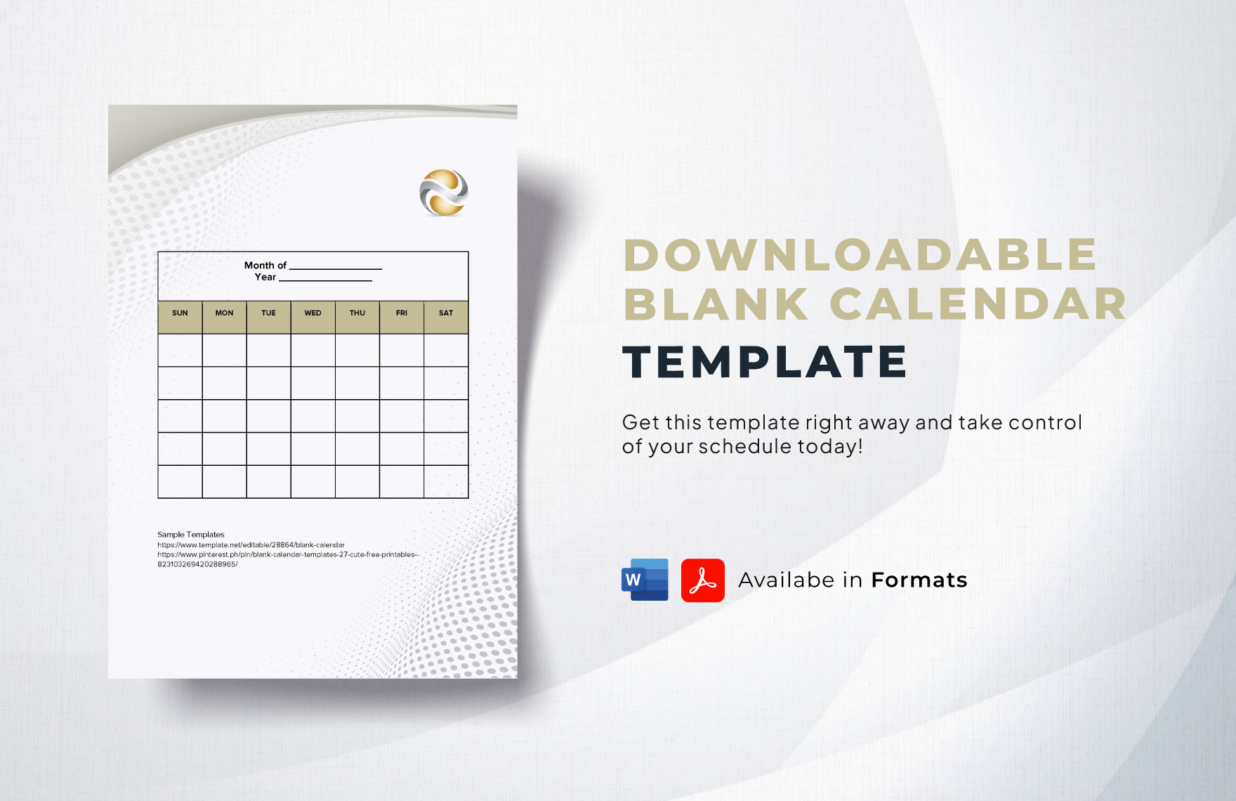 Free Blank Calendar Printable