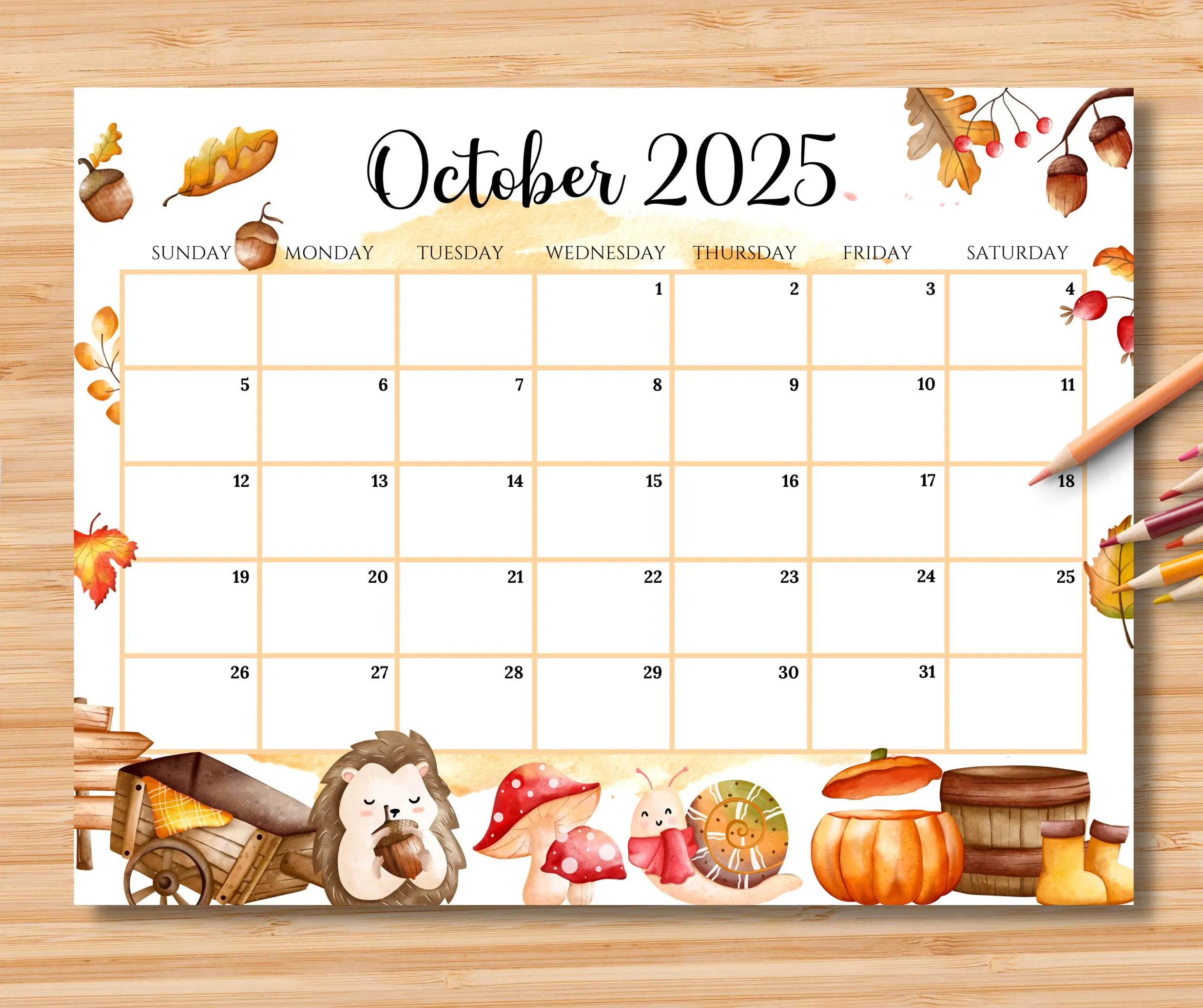 Calendar October November 2025 Printable