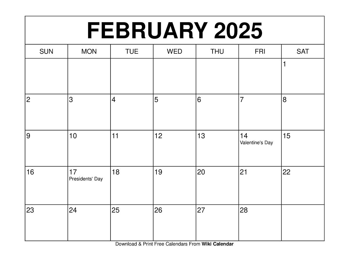 February 2025 Calendar Printable Templates More February 2025 Calendar Printable Templates More