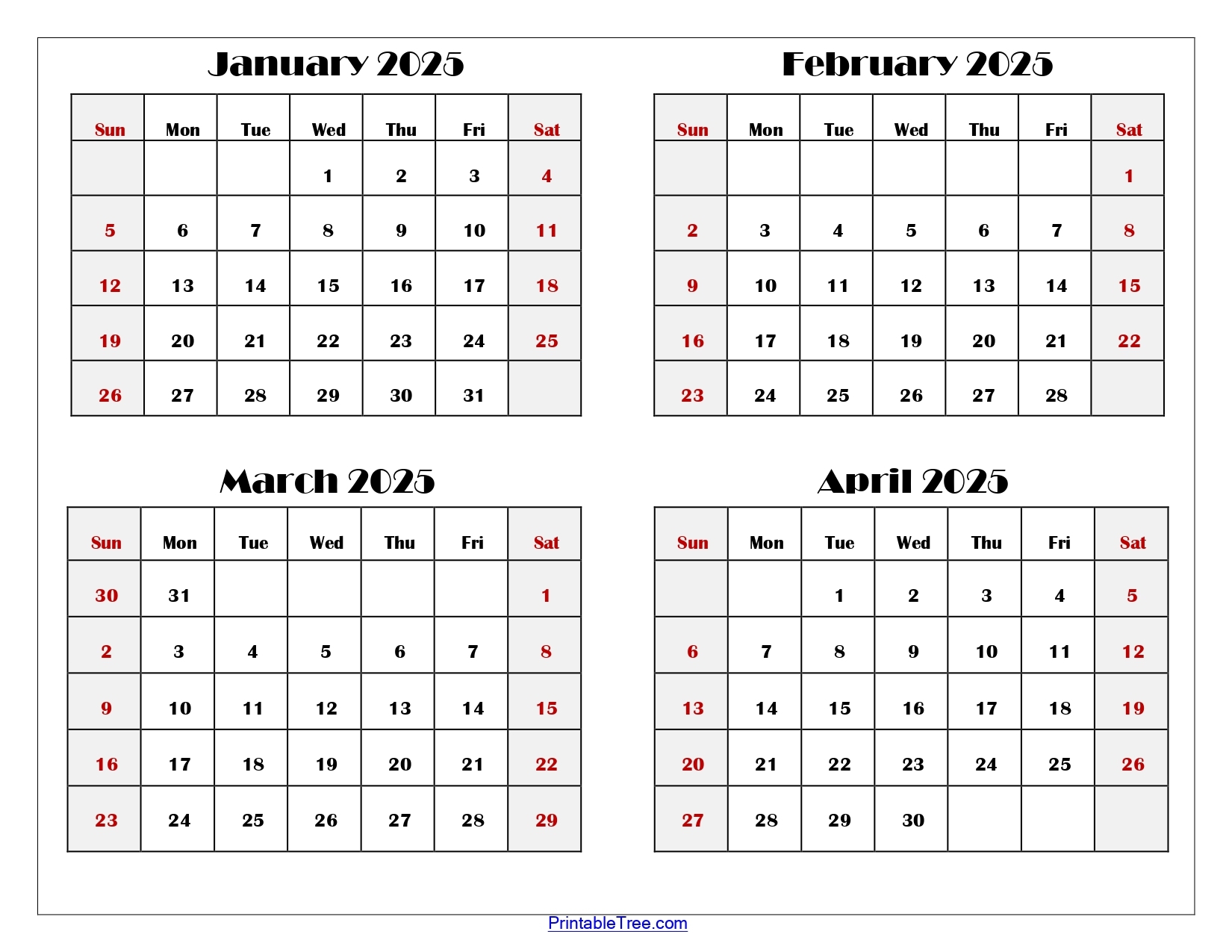 Four Month Calendars 2024 And 2025 Printable PDF 4 Months Calendar One Page Four Month Calendars 2024 And 2025 Printable PDF 4 Months Calendar One Page
