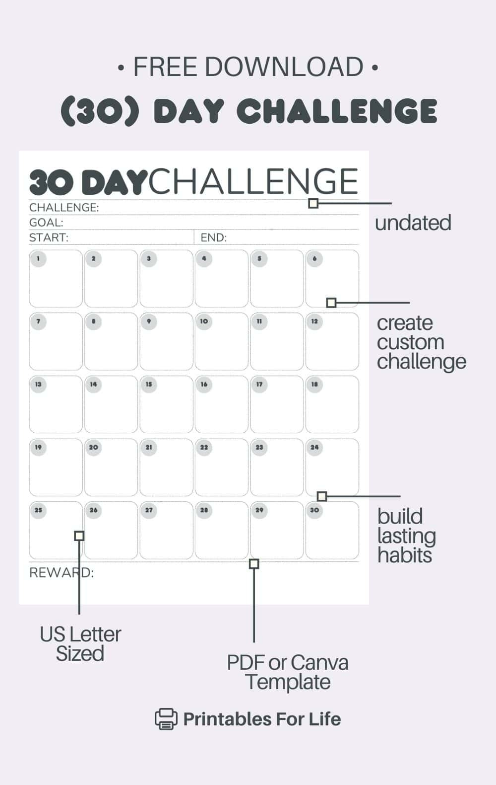 30 Day Printable Calendar 30 Day Printable Calendar