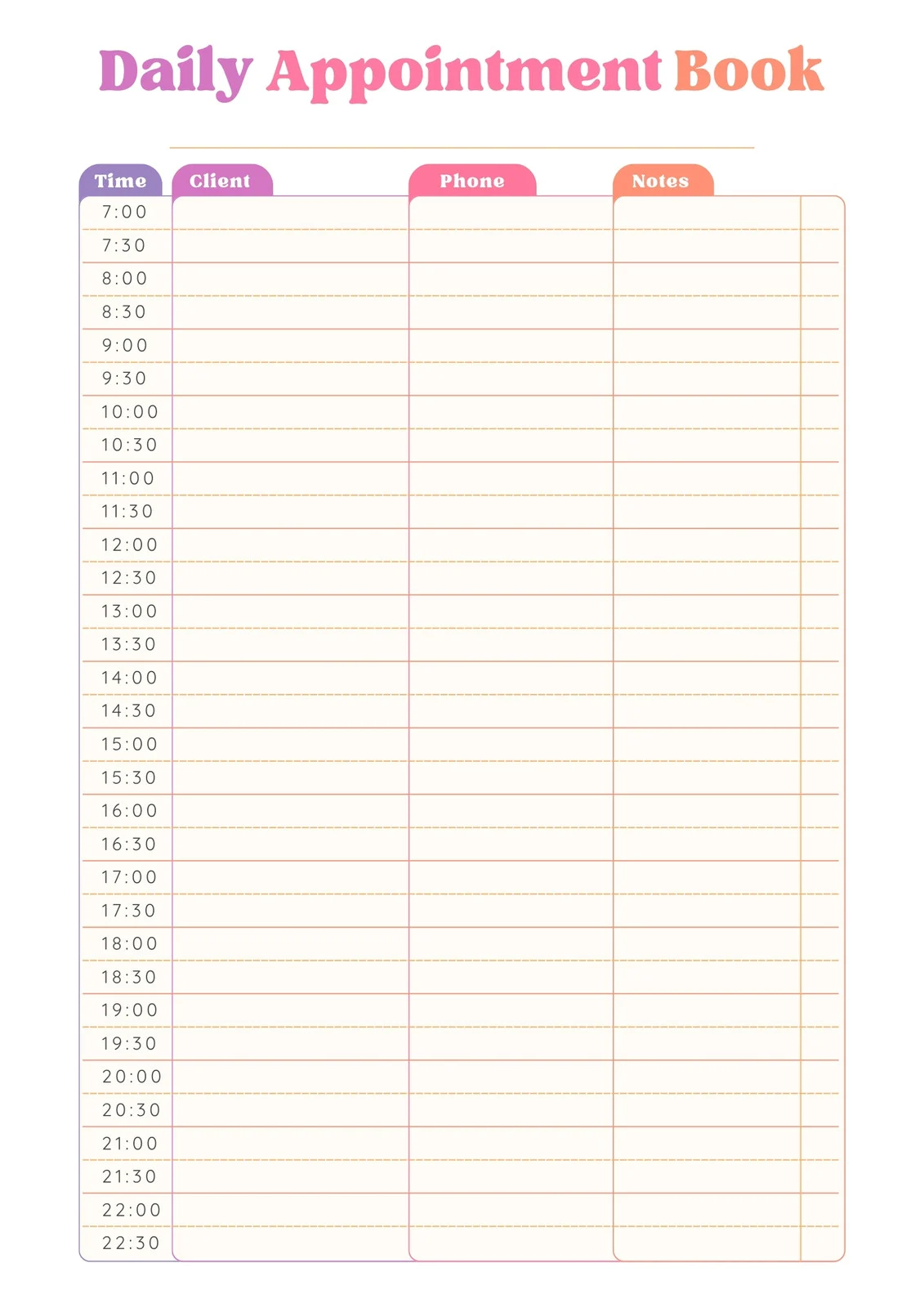 Free And Customizable Appointment Templates Free And Customizable Appointment Templates