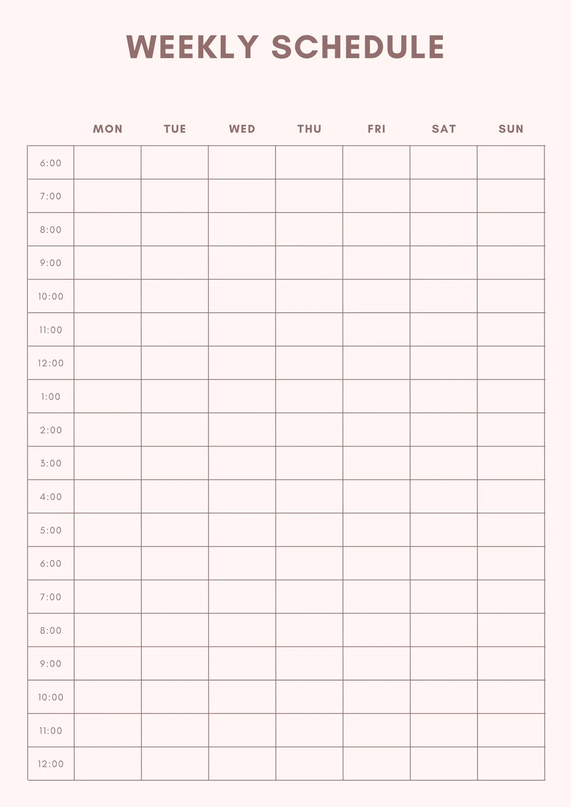 Free And Customizable Weekly Schedule Templates Canva