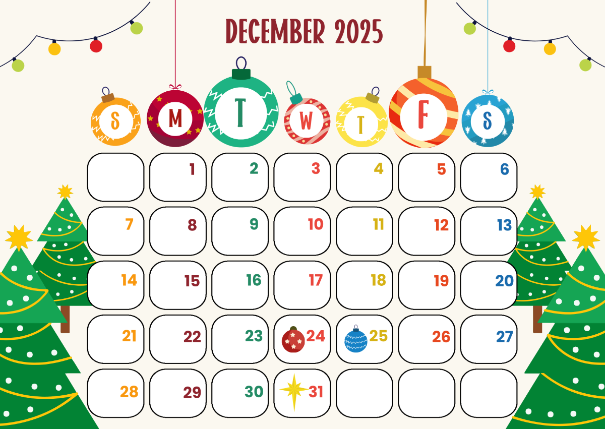Free Best December 2025 Editable Calendar Template To Edit Online Free Best December 2025 Editable Calendar Template To Edit Online