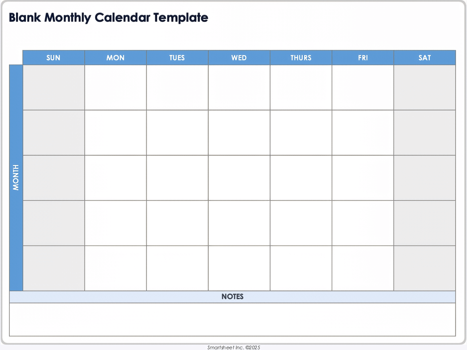Free Online Printable Monthly Calendar