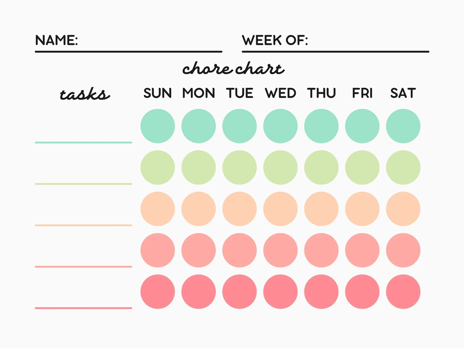Free Printable Monthly Calendars For Chores For Girls