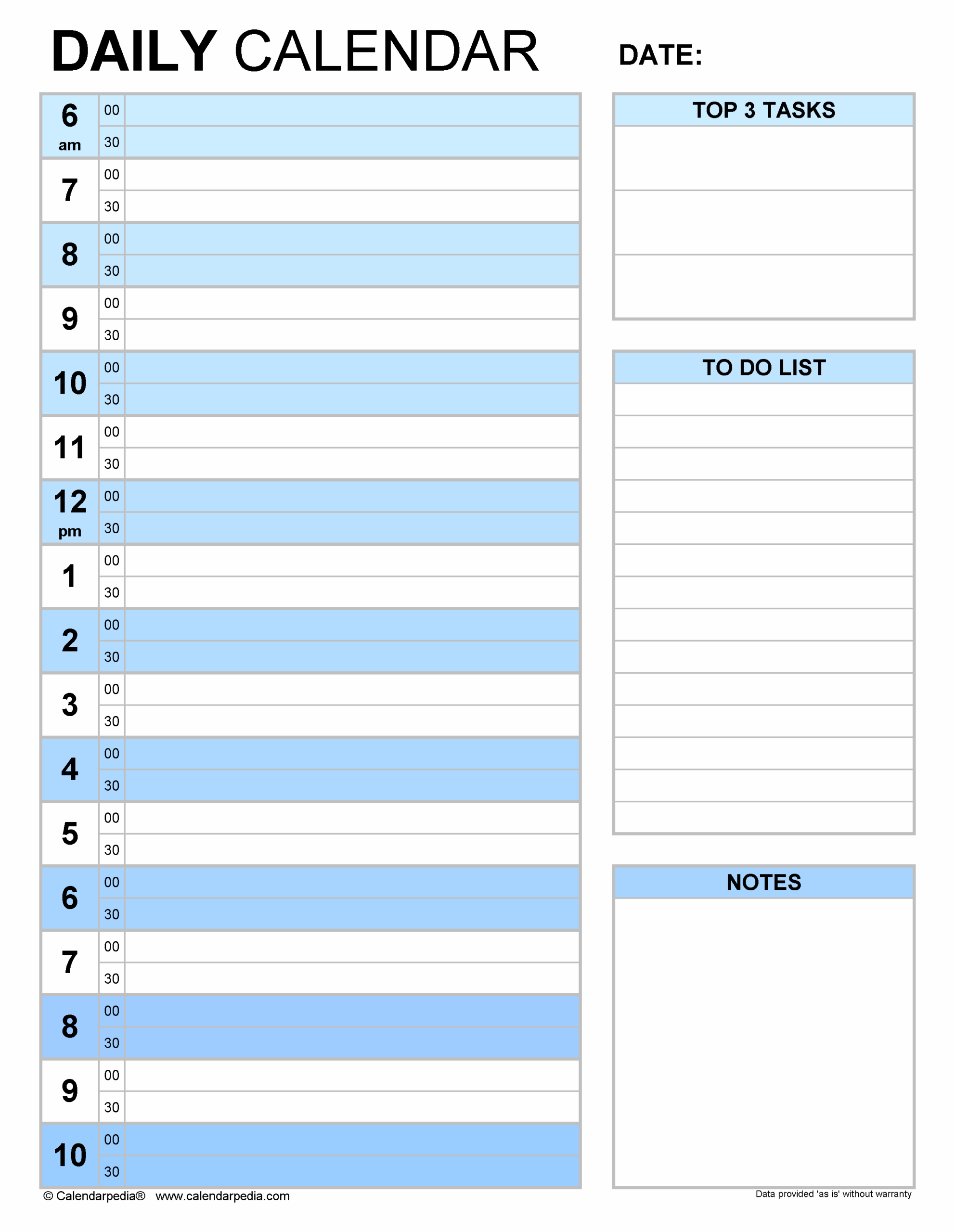 Free Daily Calendars In PDF Format 30 Templates