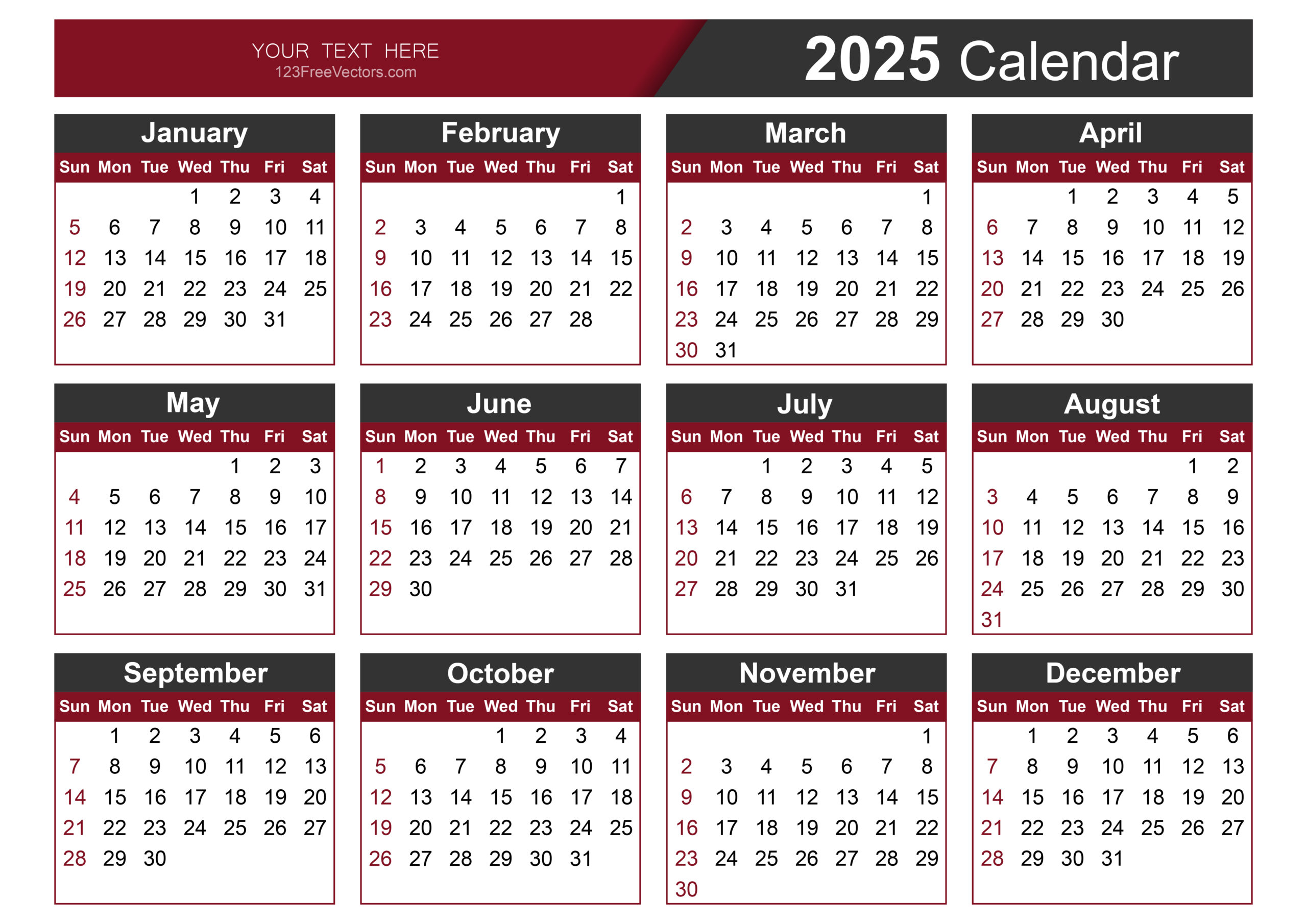 Free Download 2025 Calendar PDF Download Free Download 2025 Calendar PDF Download